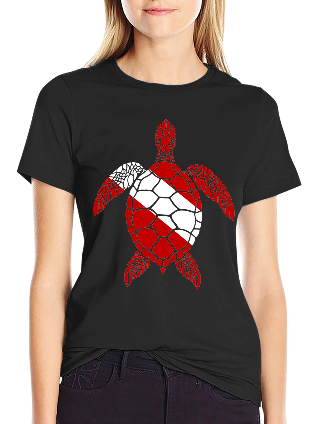 Scuba Diving Flag Turtle T-Shirt