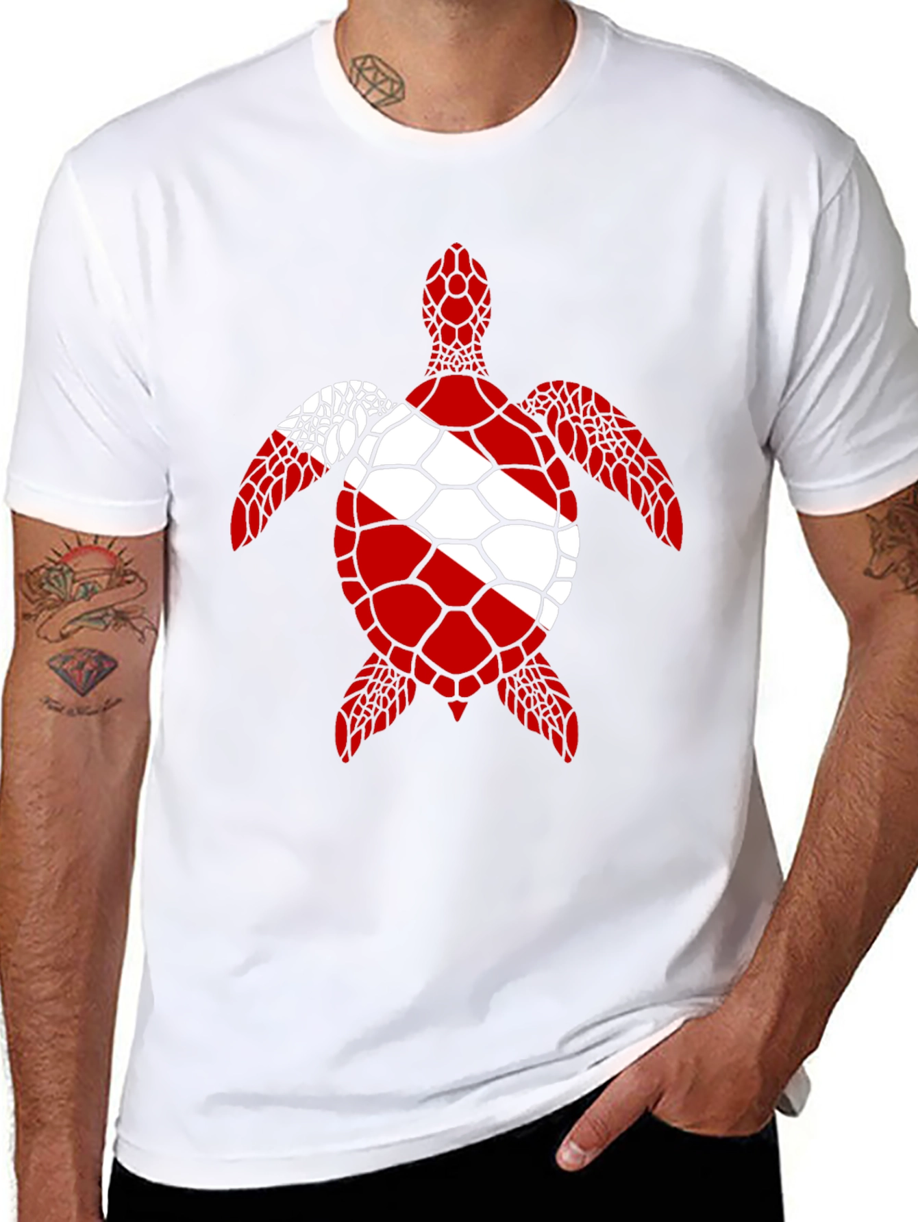 Scuba Diving Flag Turtle T-Shirt