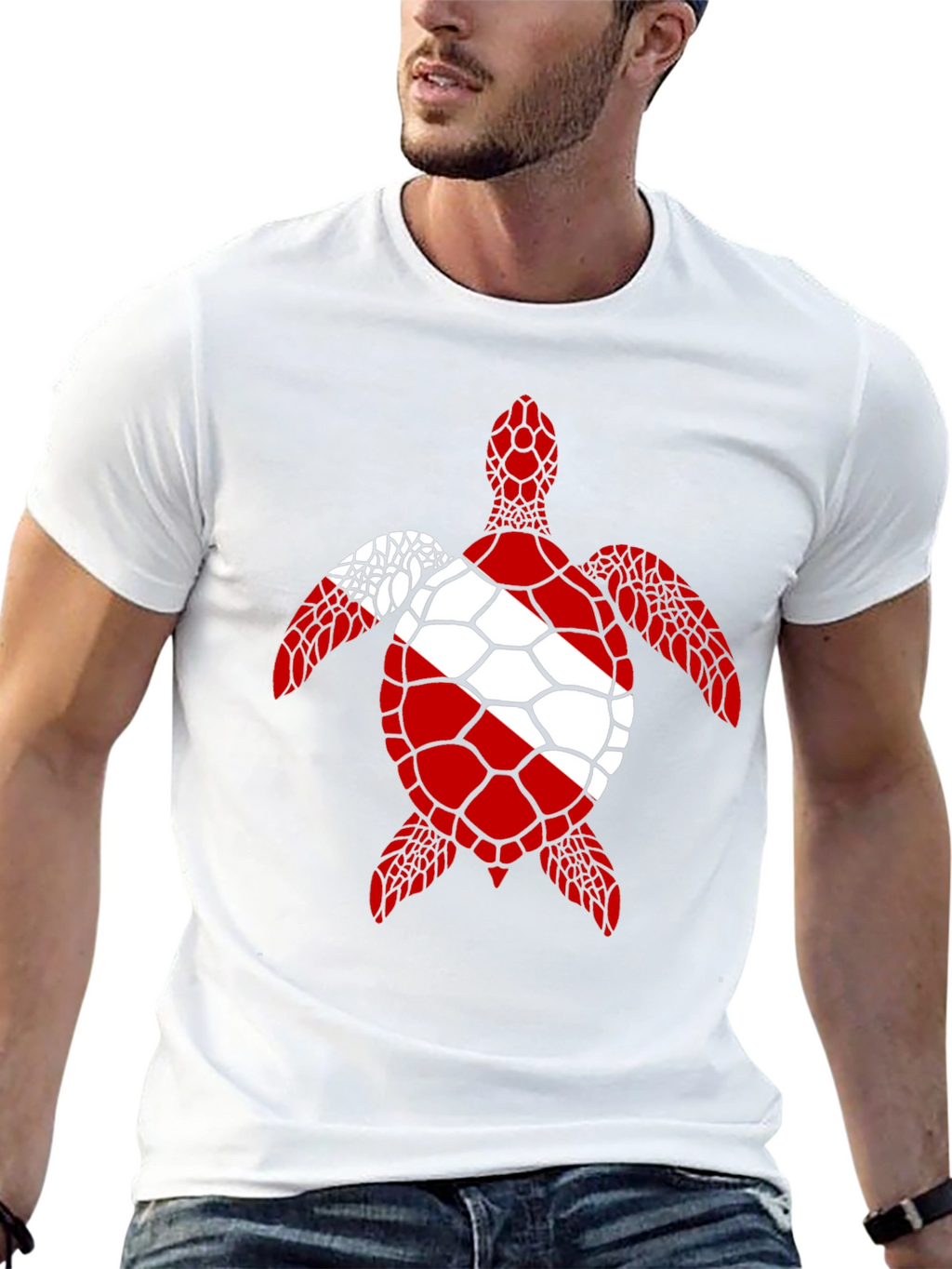 Scuba Diving Flag Turtle T-Shirt