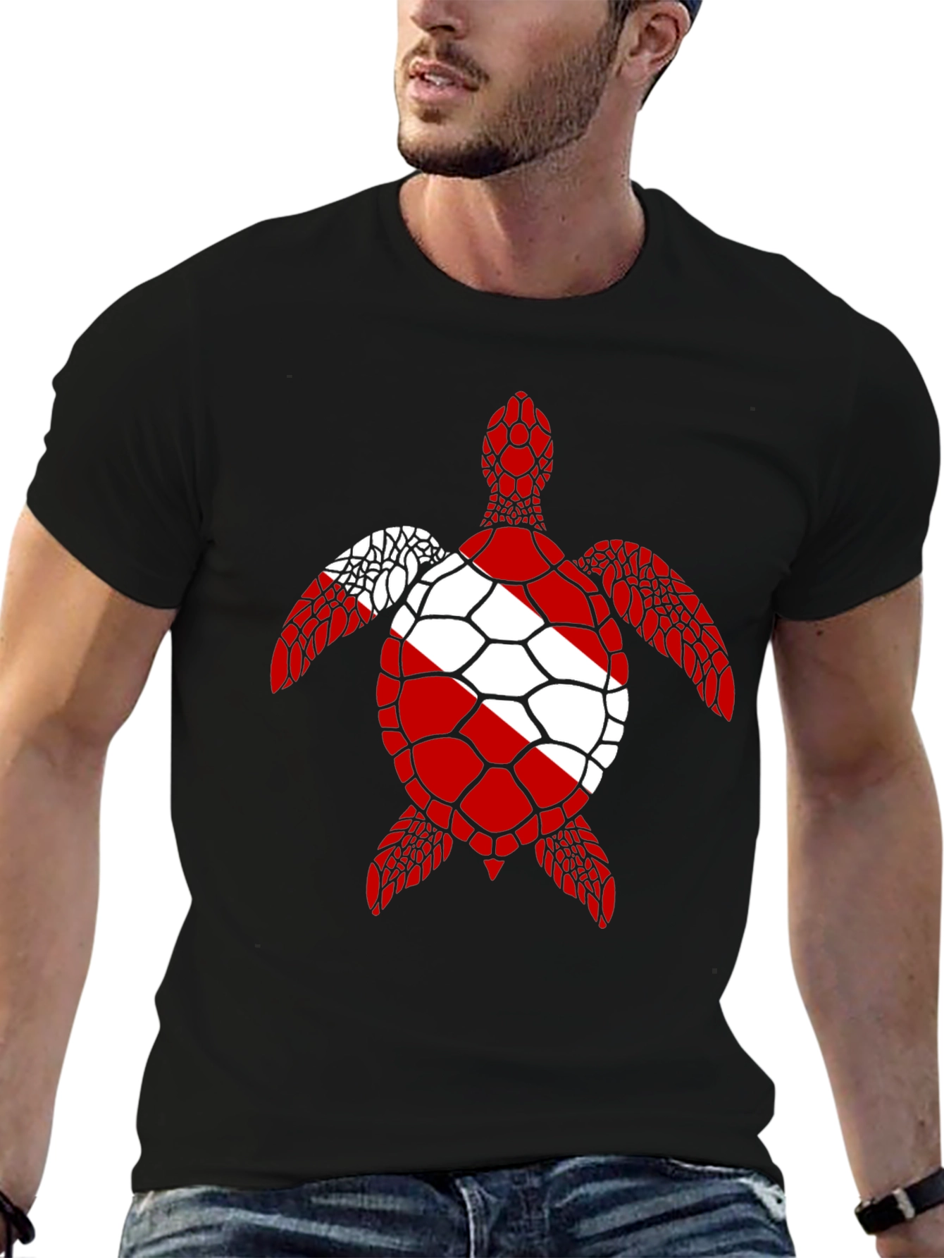 Scuba Diving Flag Turtle T-Shirt