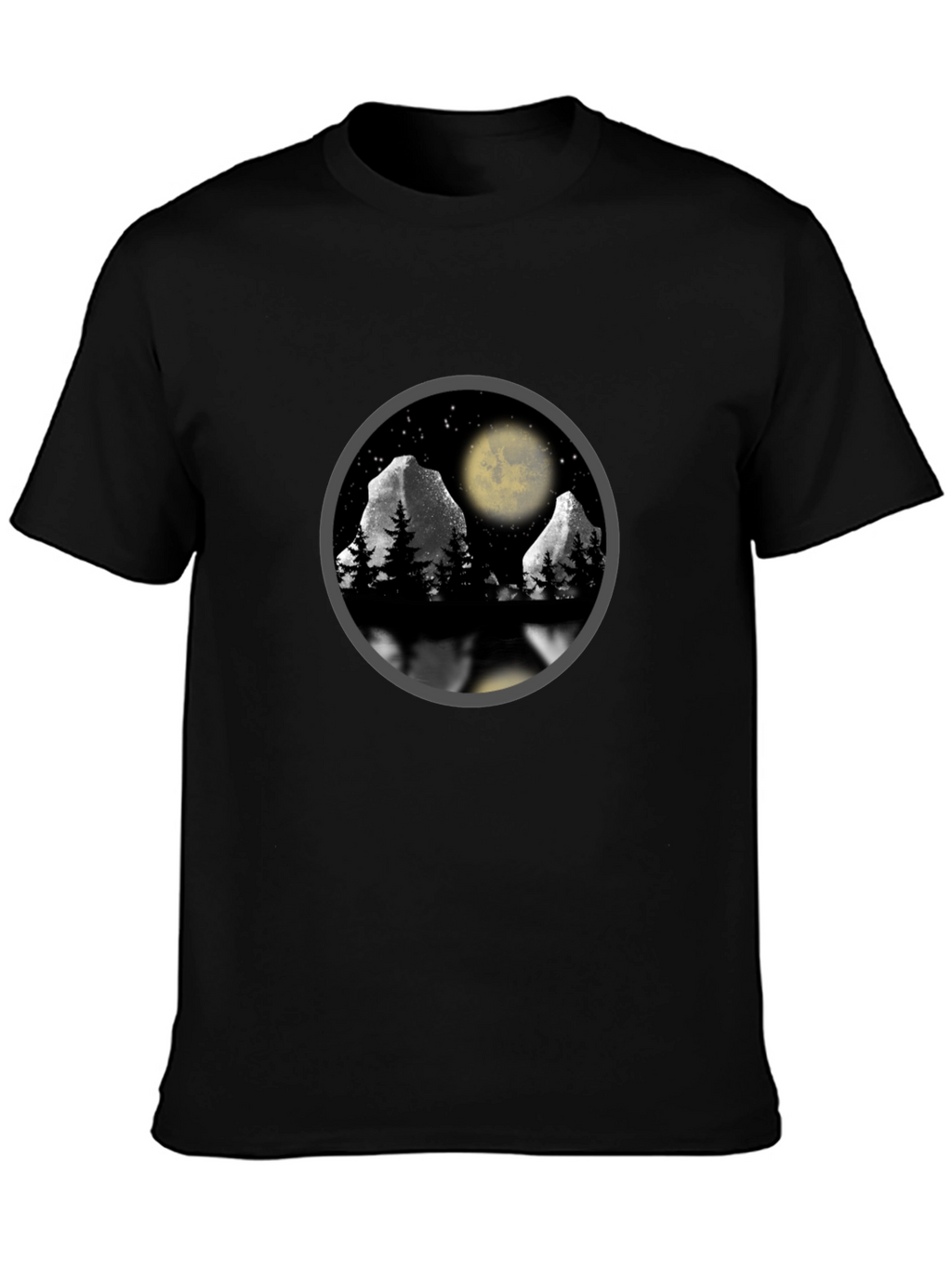 Mountain Moon T-Shirt - Nature Scene Graphic Tee