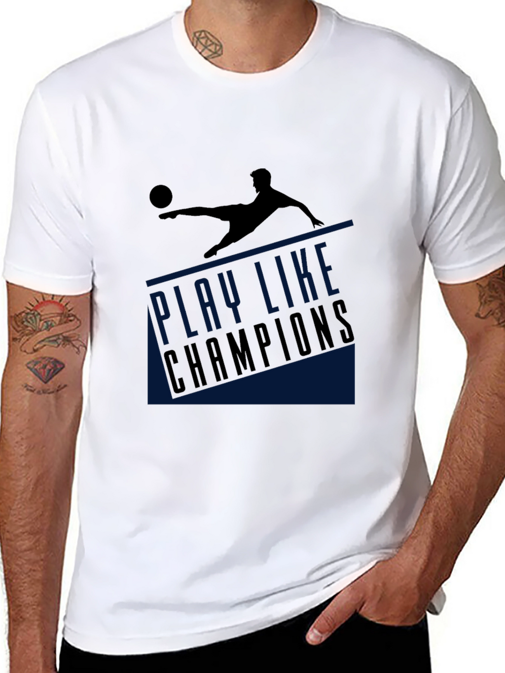Play Like Champions Black Graphic T-Shirt