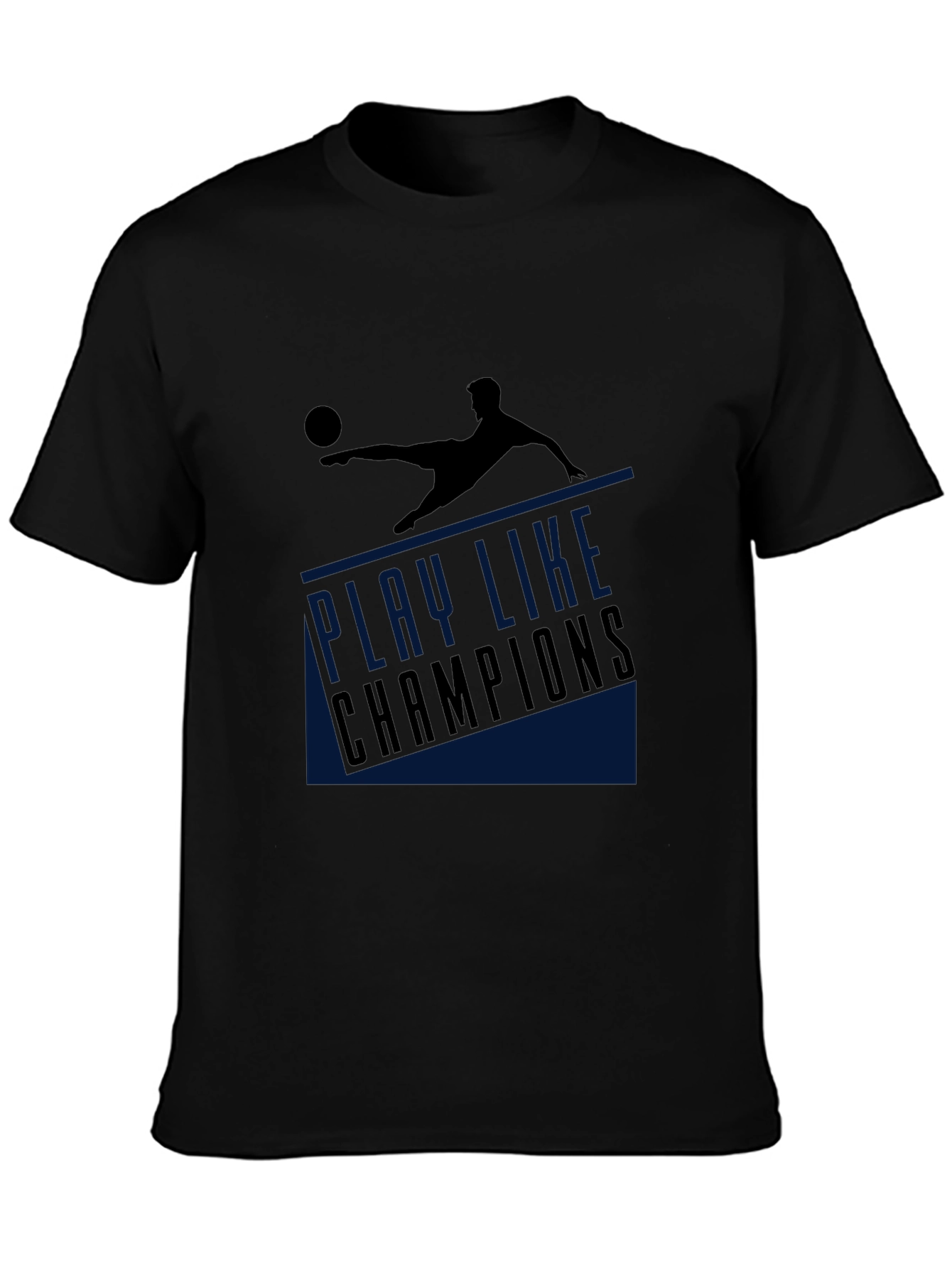 Play Like Champions Black Graphic T-Shirt