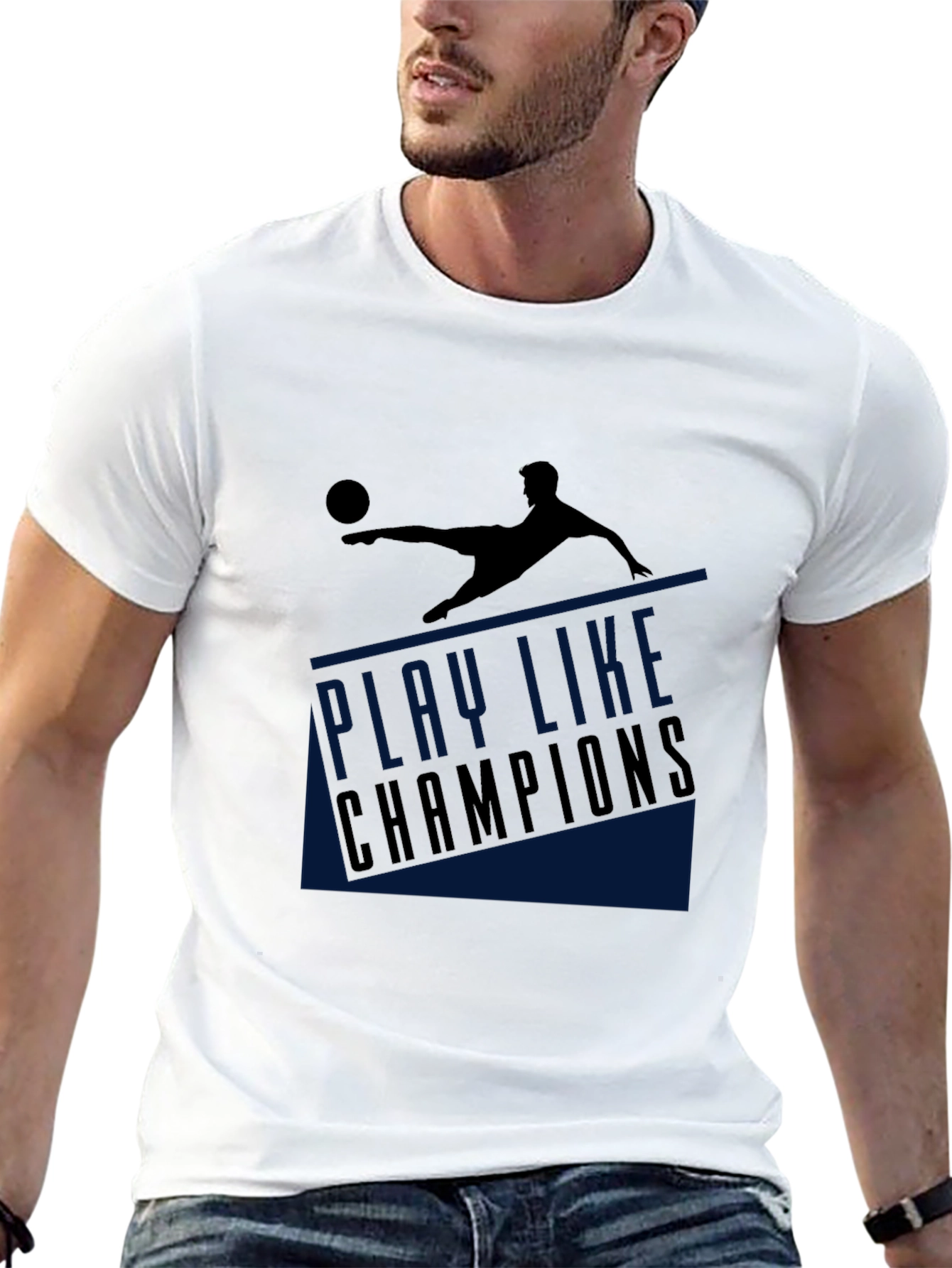 Play Like Champions Black Graphic T-Shirt