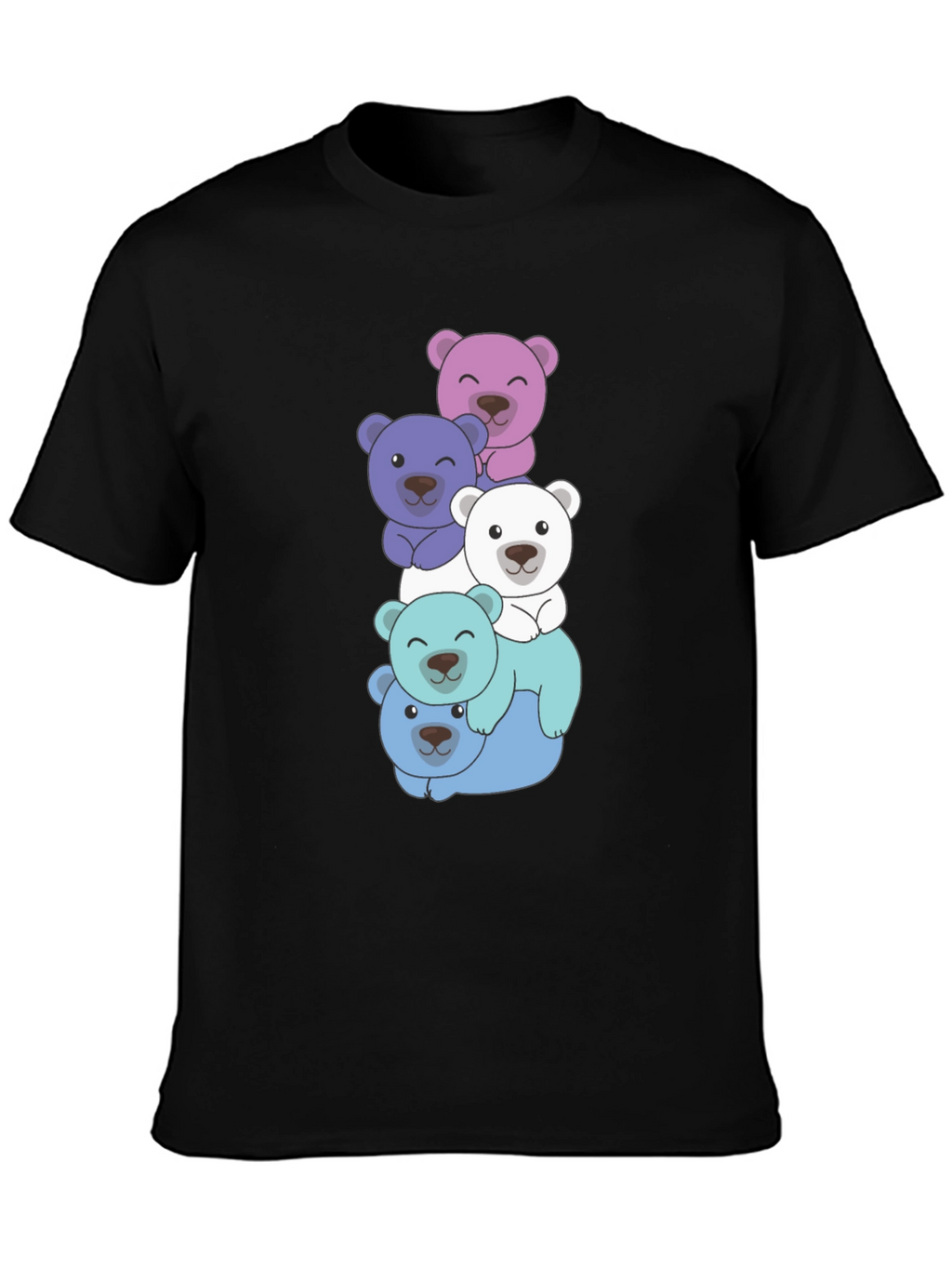 Cute Bear Stack T-Shirt - Fun & Playful Design
