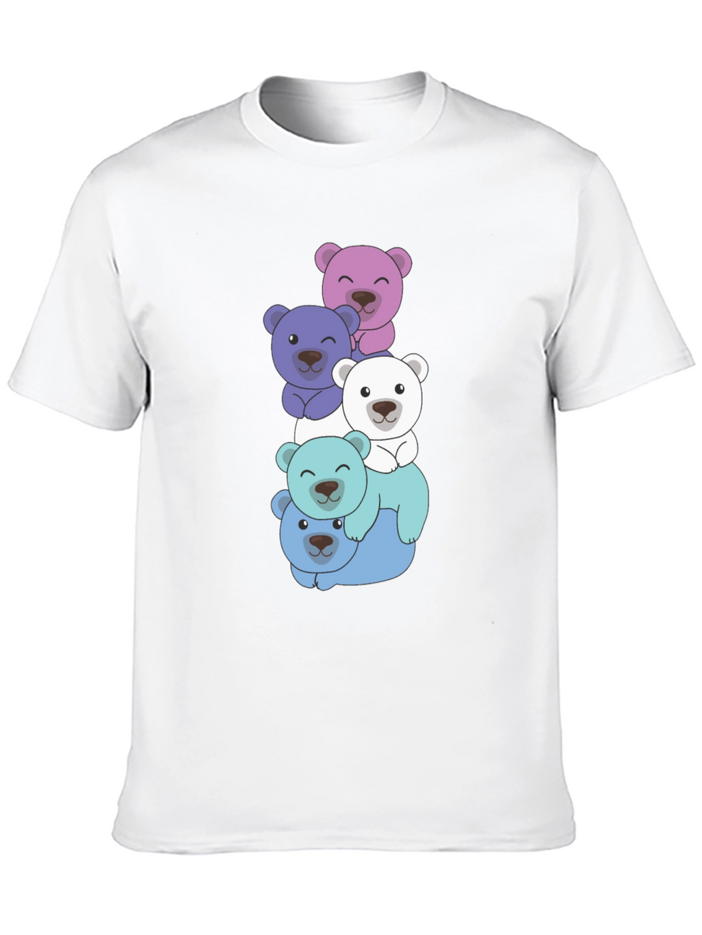 Cute Bear Stack T-Shirt - Fun & Playful Design