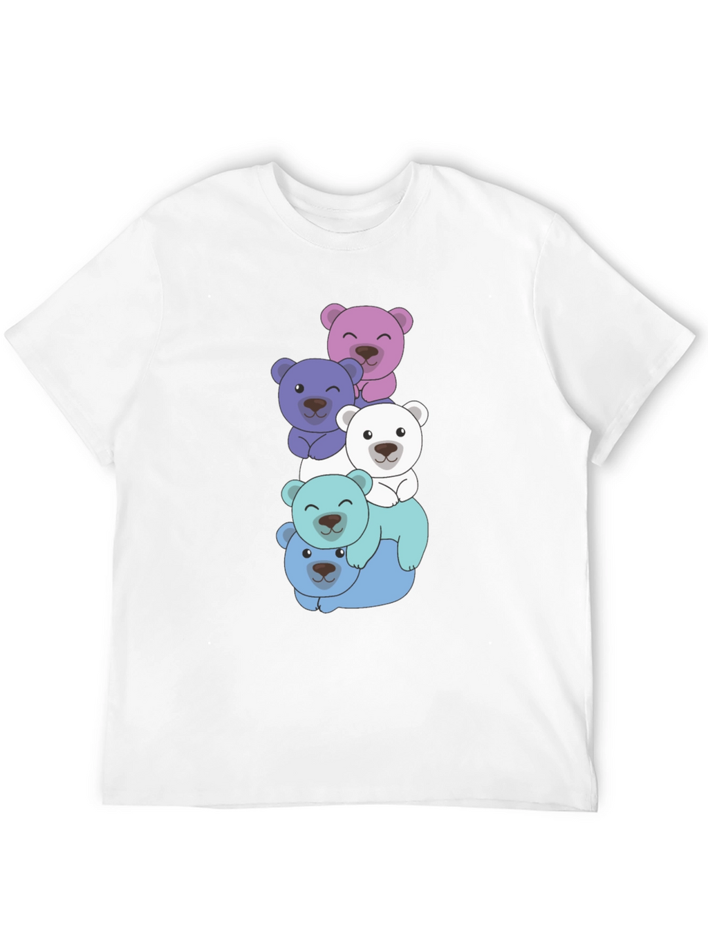 Cute Bear Stack T-Shirt - Fun & Playful Design