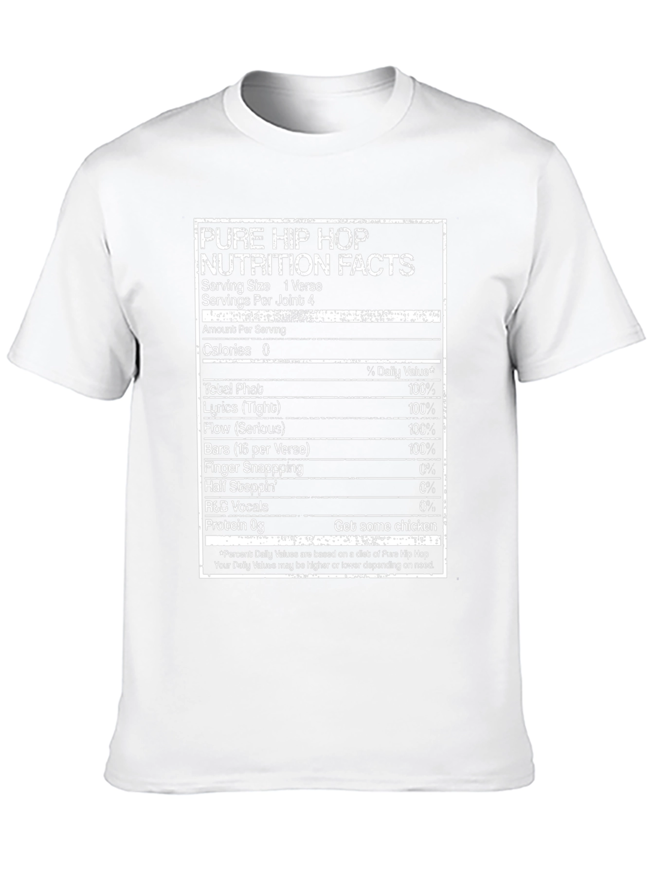 Pure Hip Hop Nutrition Facts T-Shirt