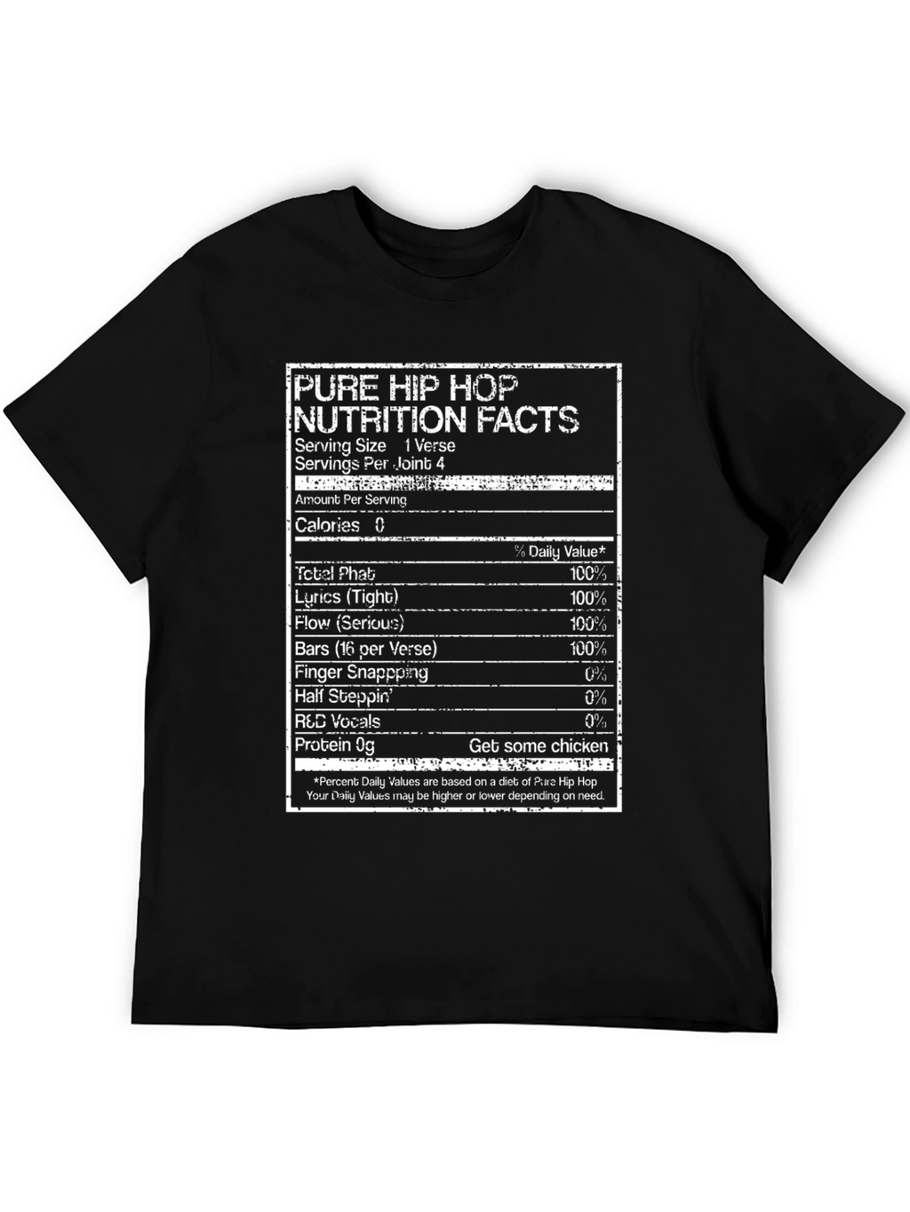 Pure Hip Hop Nutrition Facts T-Shirt