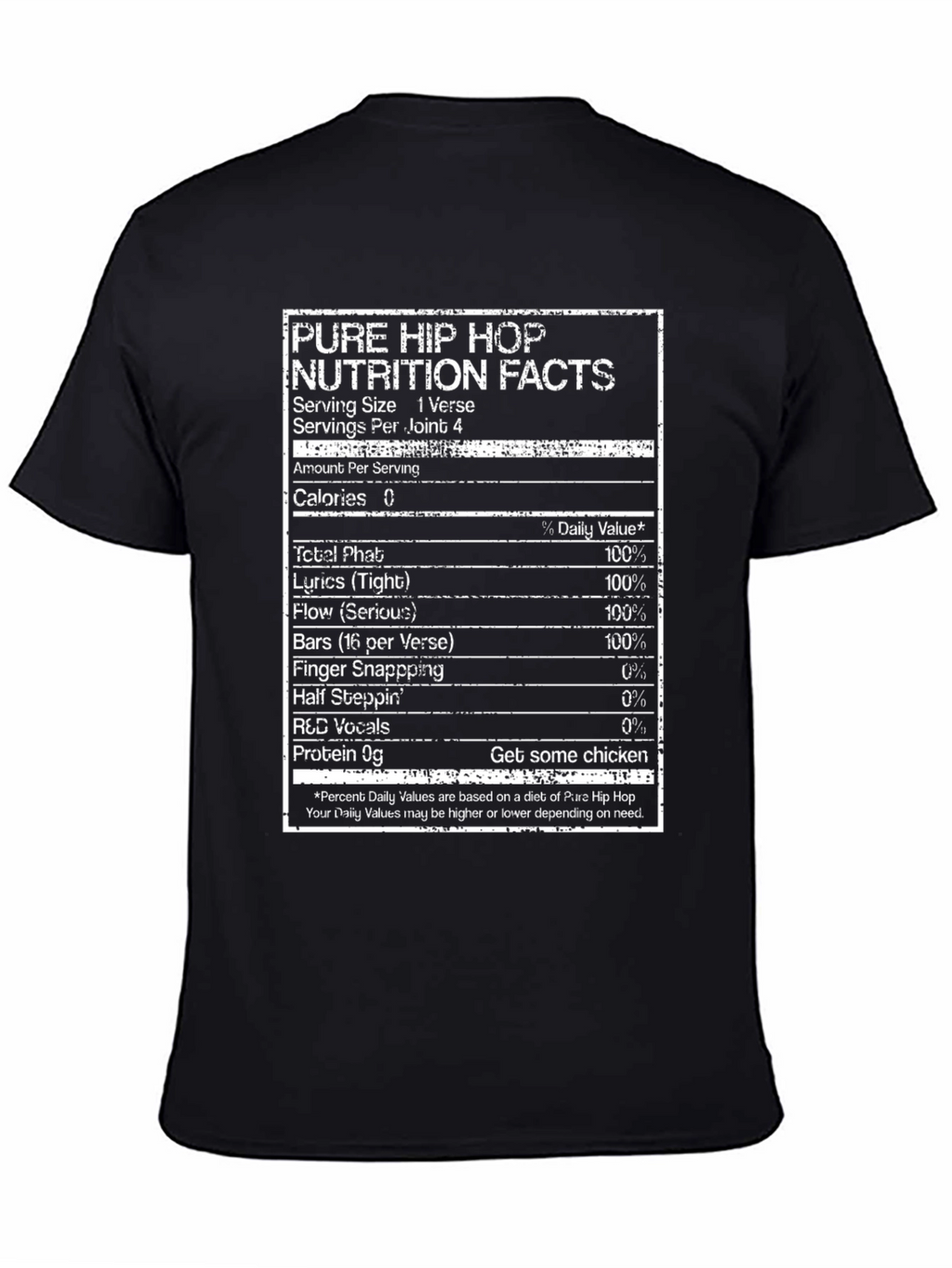 Pure Hip Hop Nutrition Facts T-Shirt
