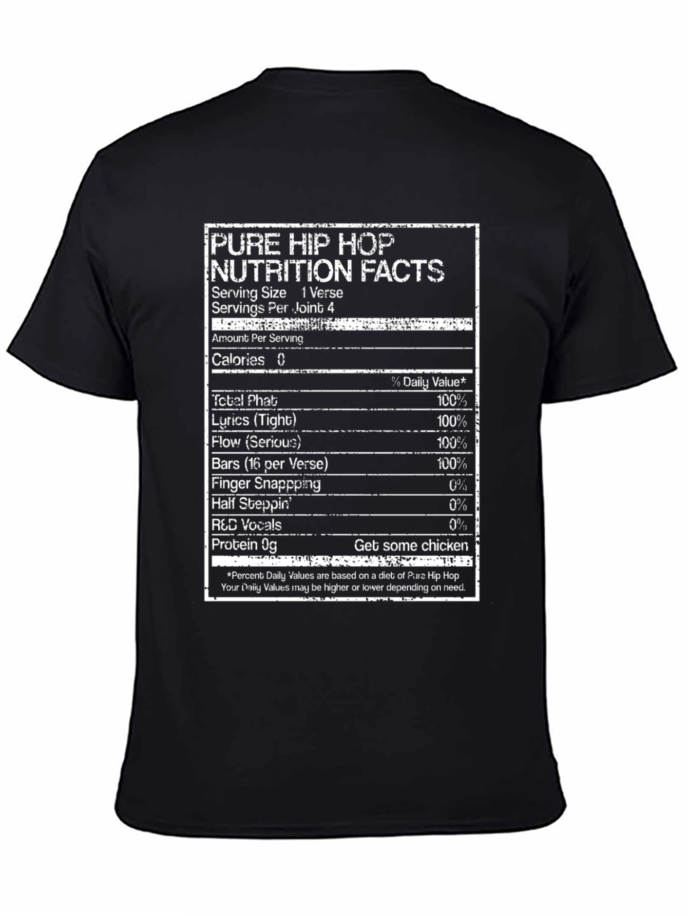 Pure Hip Hop Nutrition Facts T-Shirt