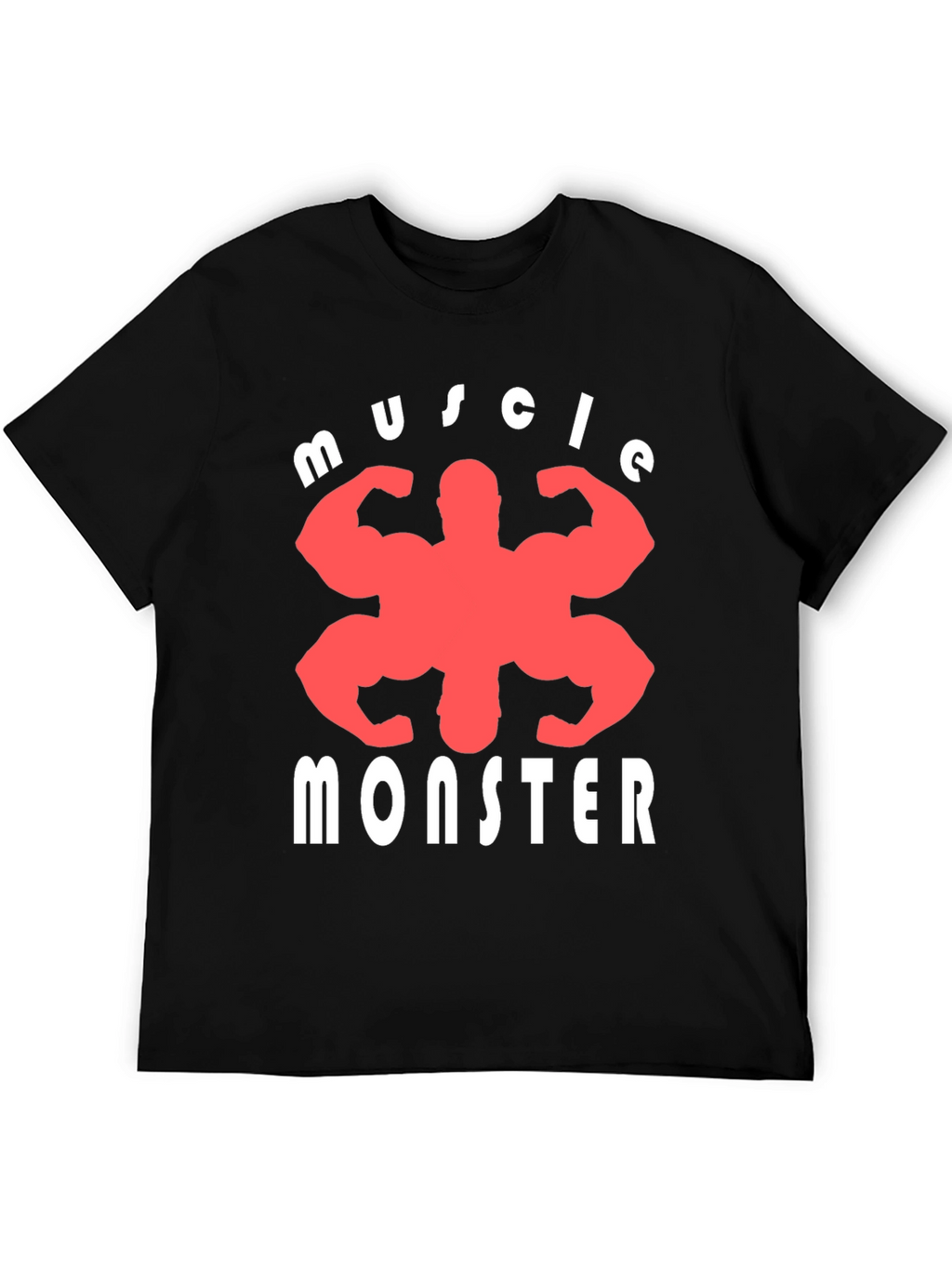 Muscle Monster Graphic Tee - Black Cotton T-Shirt