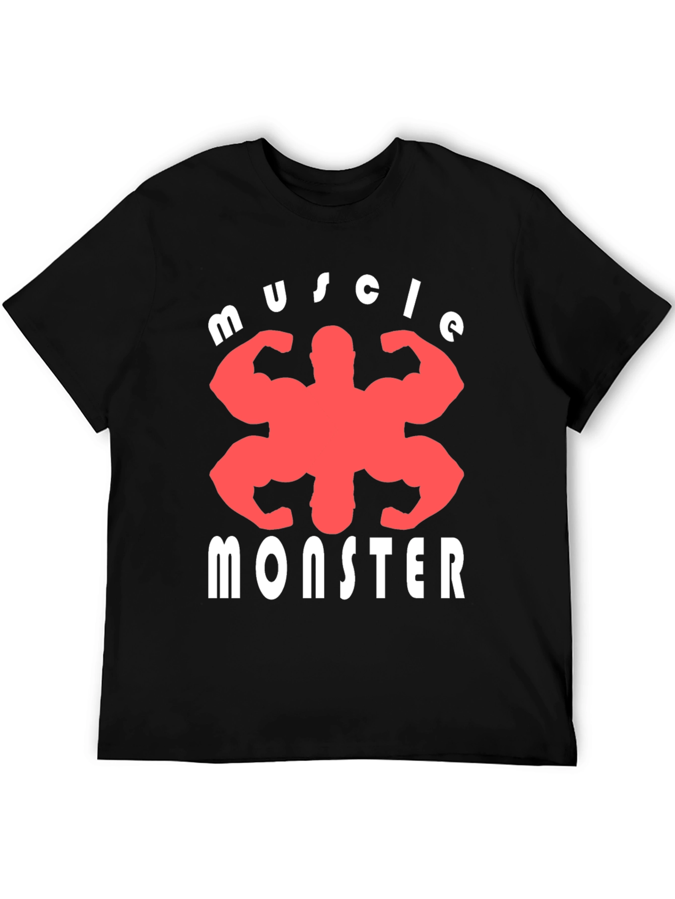 Muscle Monster Graphic Tee - Black Cotton T-Shirt