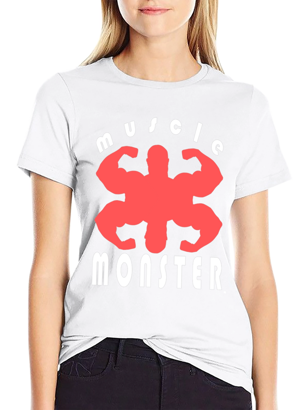 Muscle Monster Graphic Tee - Black Cotton T-Shirt