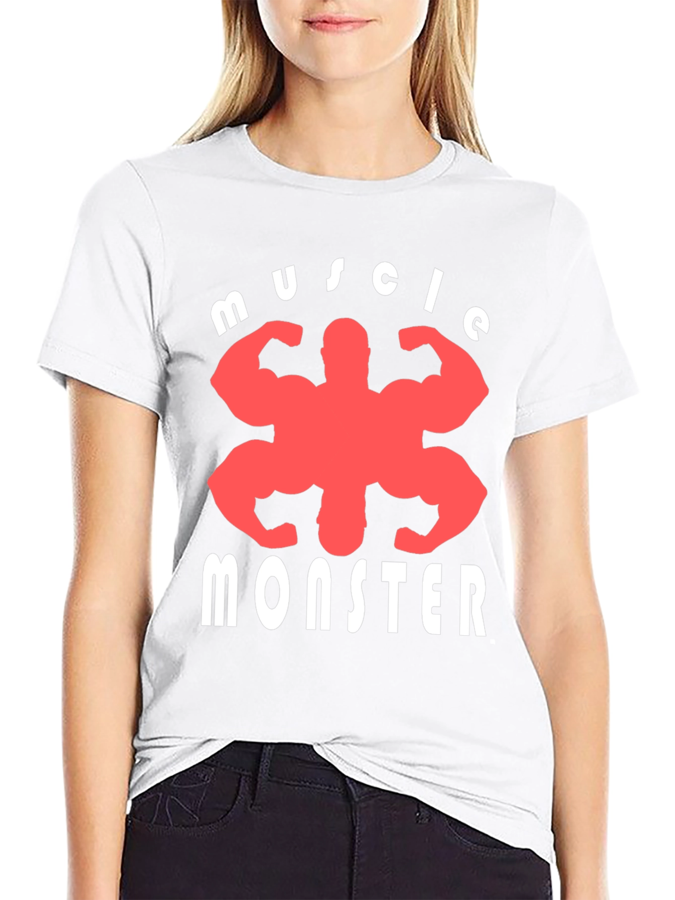Muscle Monster Graphic Tee - Black Cotton T-Shirt