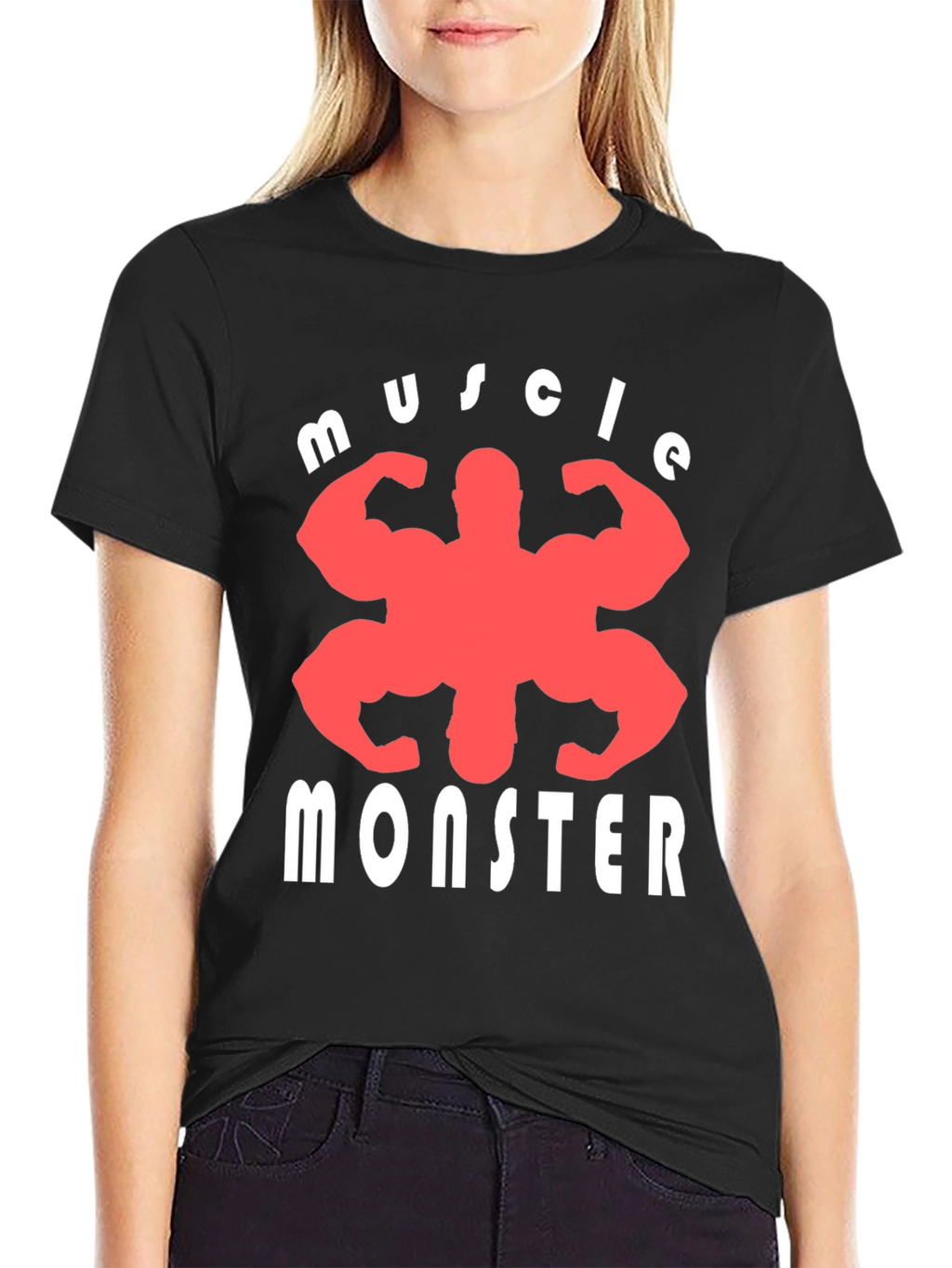 Muscle Monster Graphic Tee - Black Cotton T-Shirt