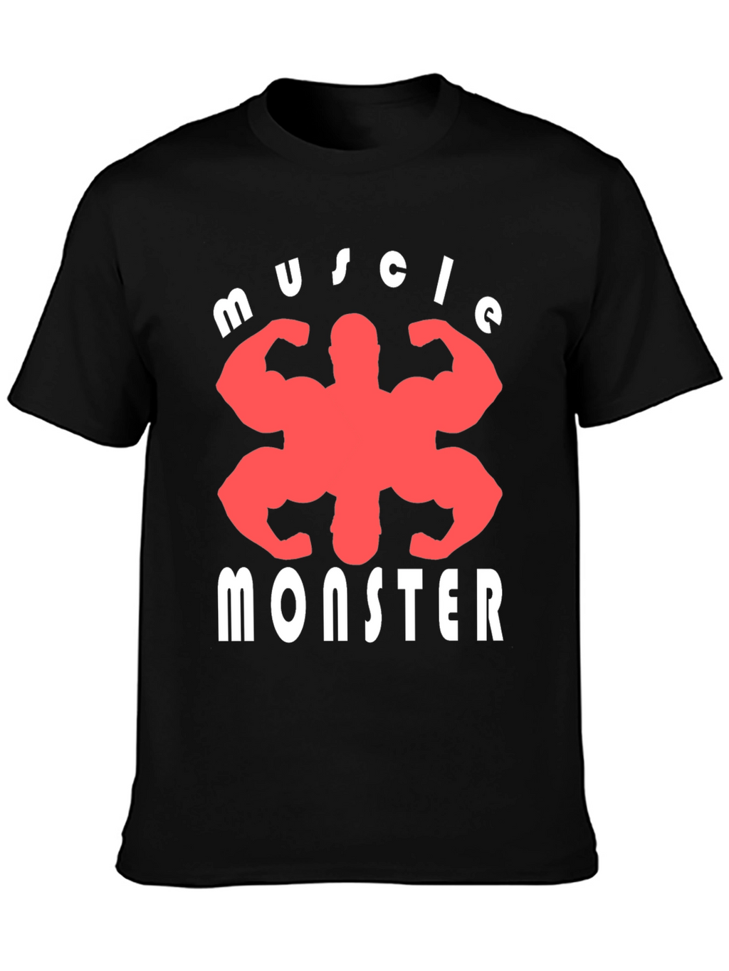 Muscle Monster Graphic Tee - Black Cotton T-Shirt