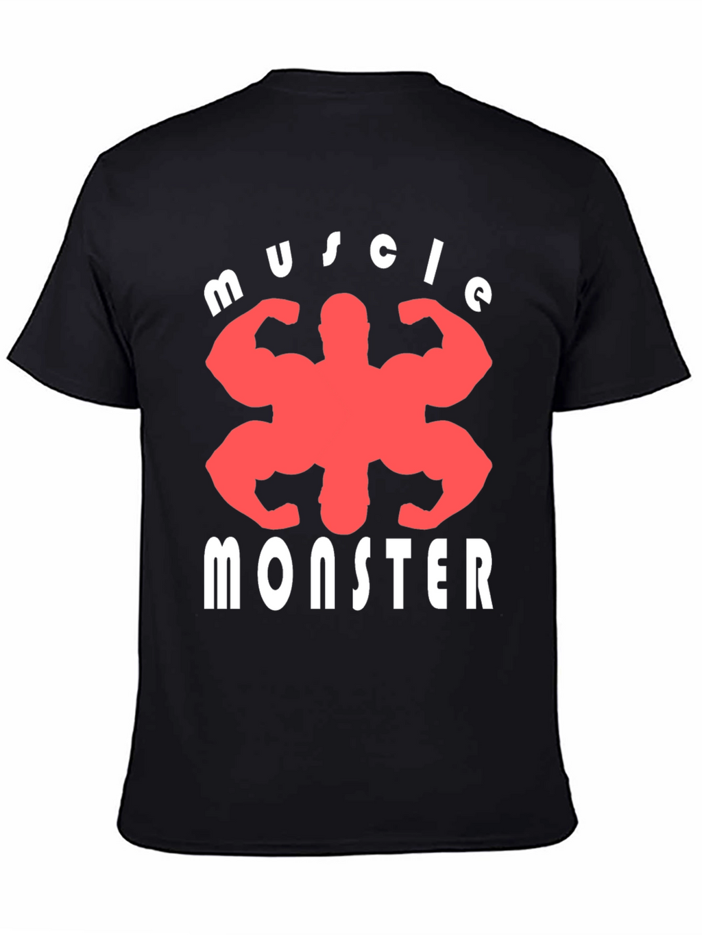 Muscle Monster Graphic Tee - Black Cotton T-Shirt