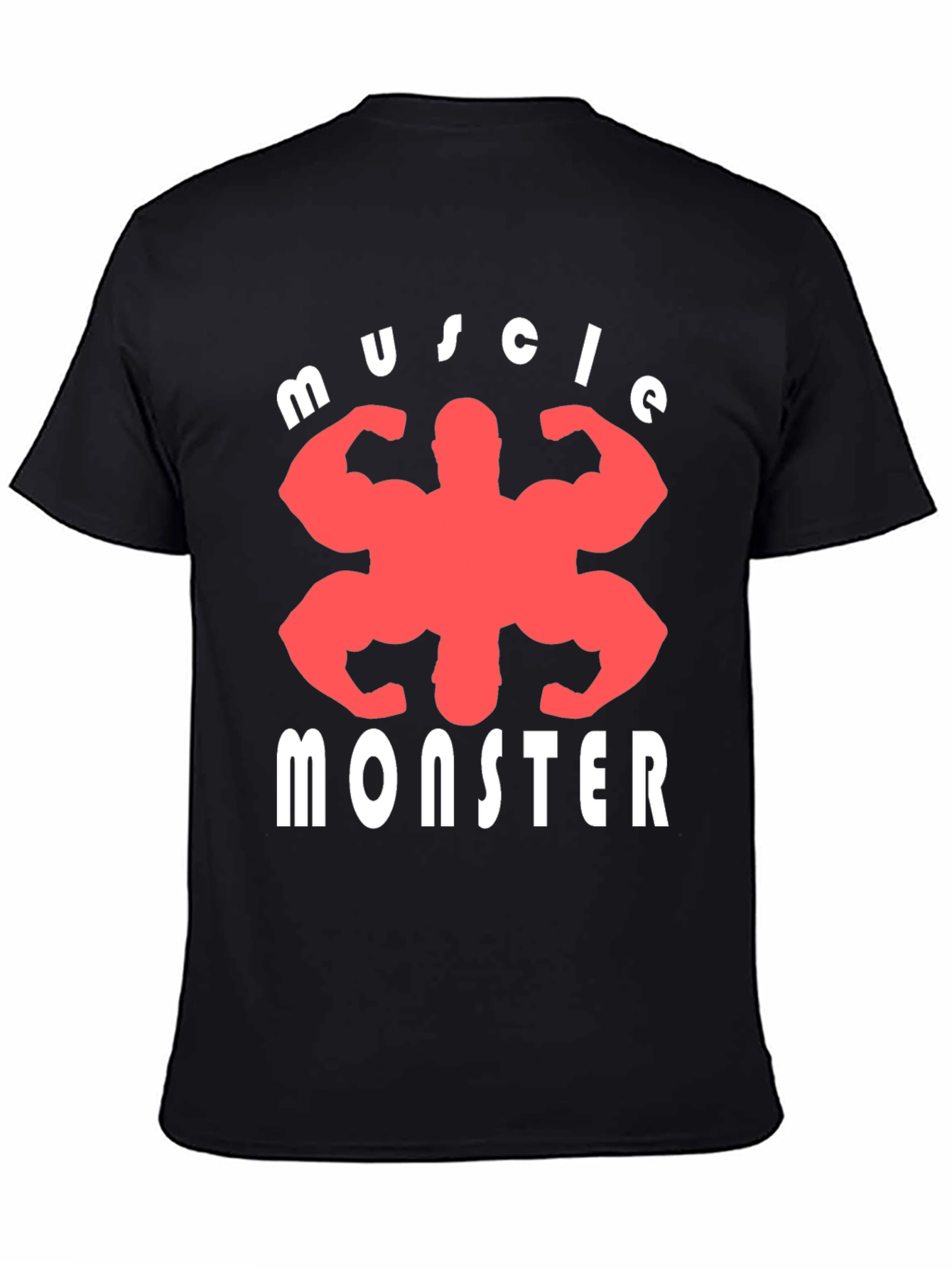 Muscle Monster Graphic Tee - Black Cotton T-Shirt