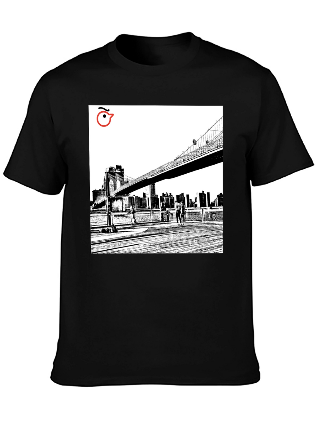 Brooklyn Bridge Graphic Tee - Modern Art T-Shirt