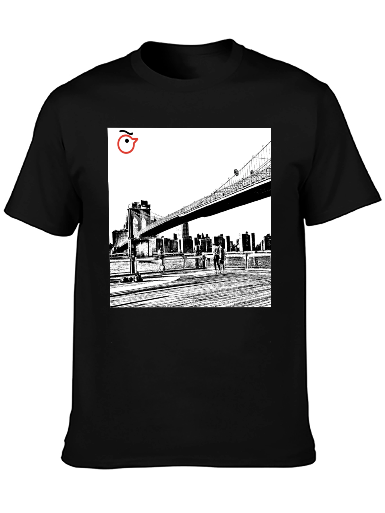 Brooklyn Bridge Graphic Tee - Modern Art T-Shirt