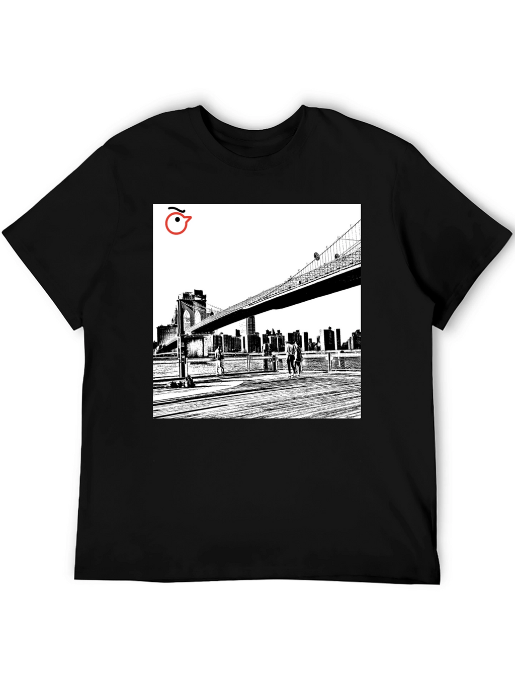 Brooklyn Bridge Graphic Tee - Modern Art T-Shirt