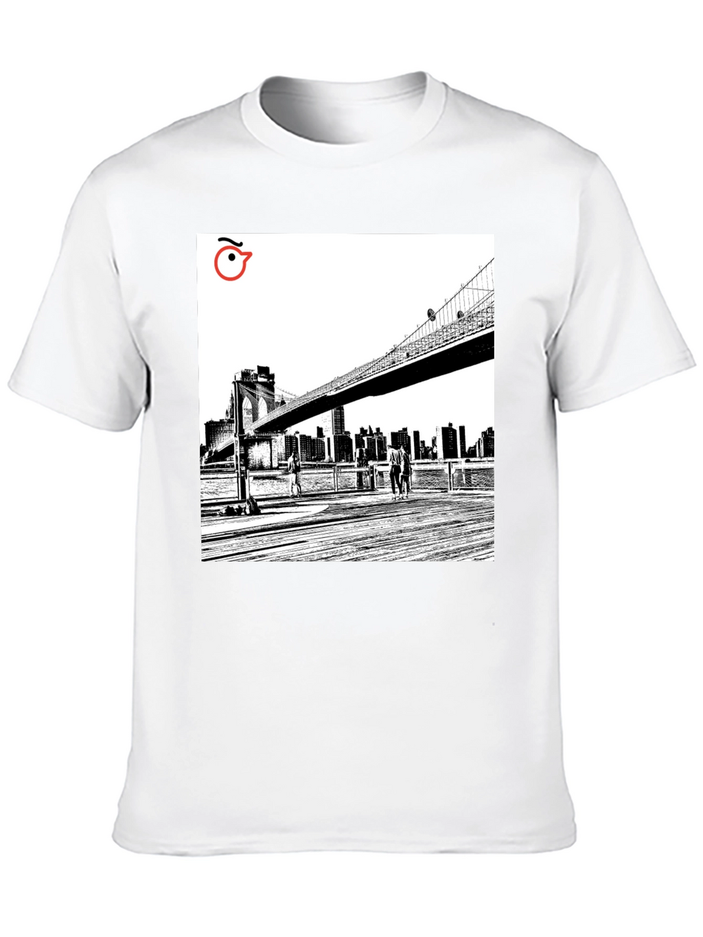 Brooklyn Bridge Graphic Tee - Modern Art T-Shirt