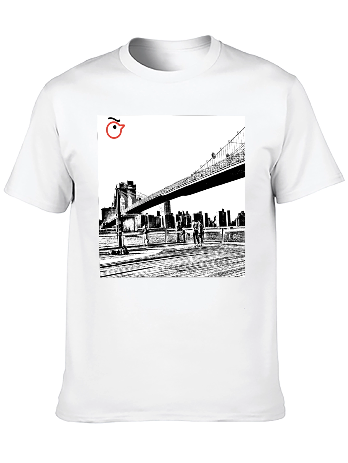 Brooklyn Bridge Graphic Tee - Modern Art T-Shirt