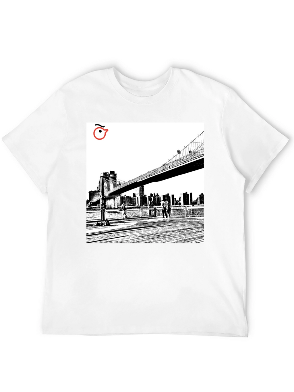 Brooklyn Bridge Graphic Tee - Modern Art T-Shirt