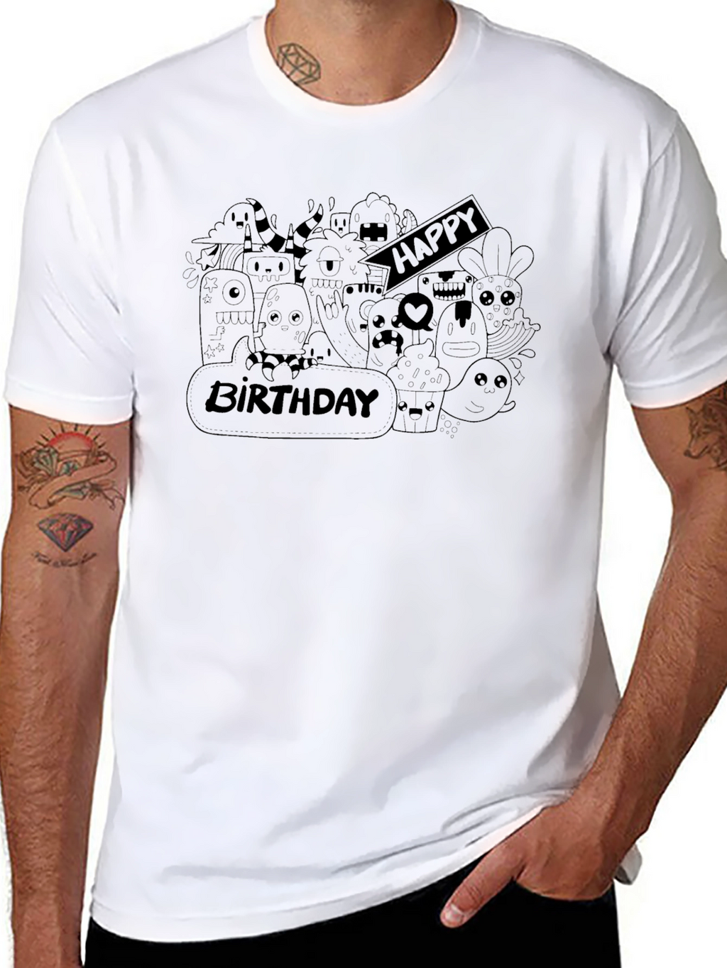 Happy Birthday Doodle T-Shirt