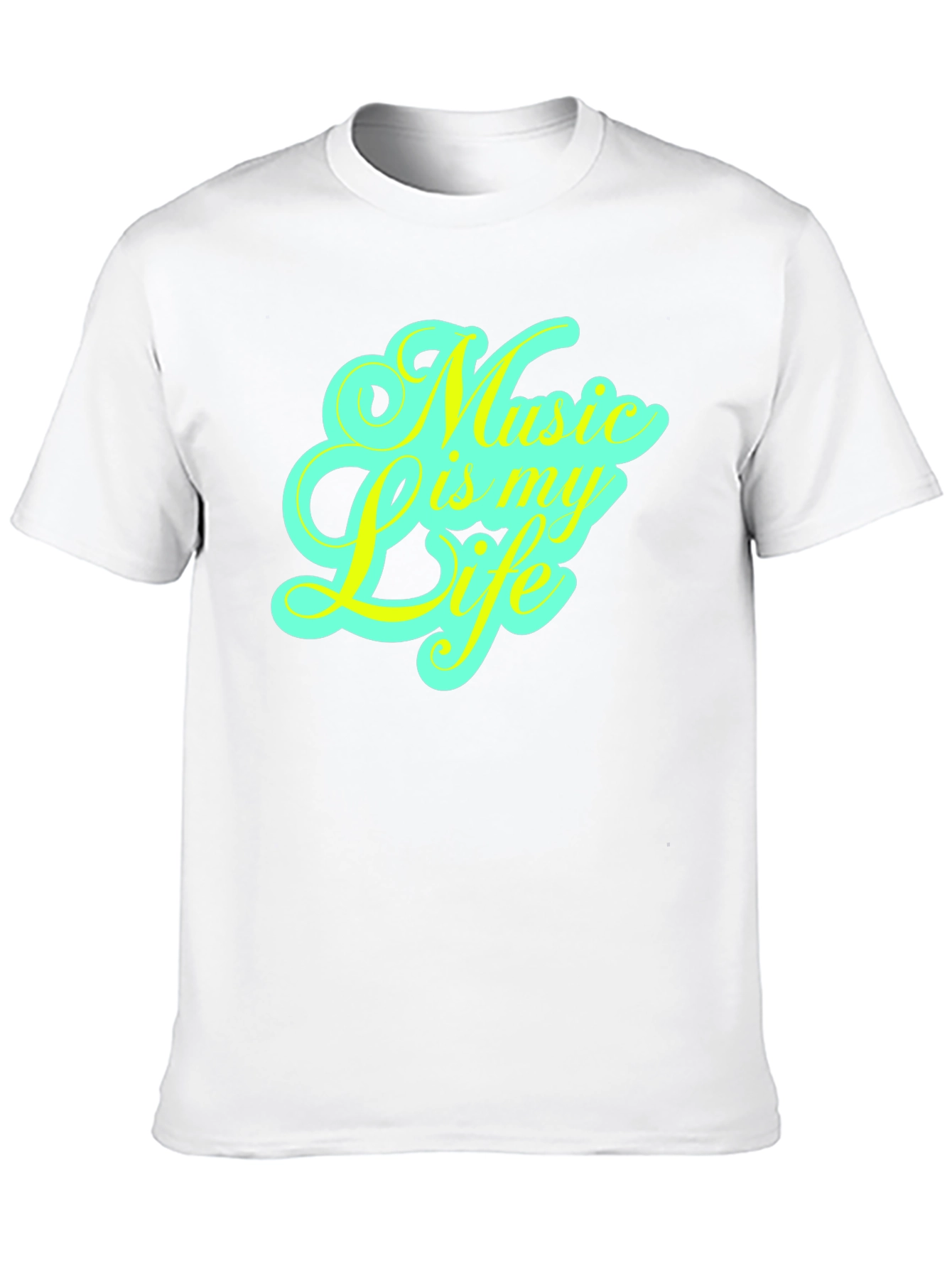 Music is My Life Graphic Tee - Trendy Black T-Shirt