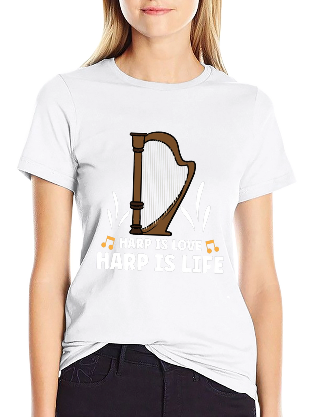 Harp Is Love Harp Is Life Graphic T-Shirt