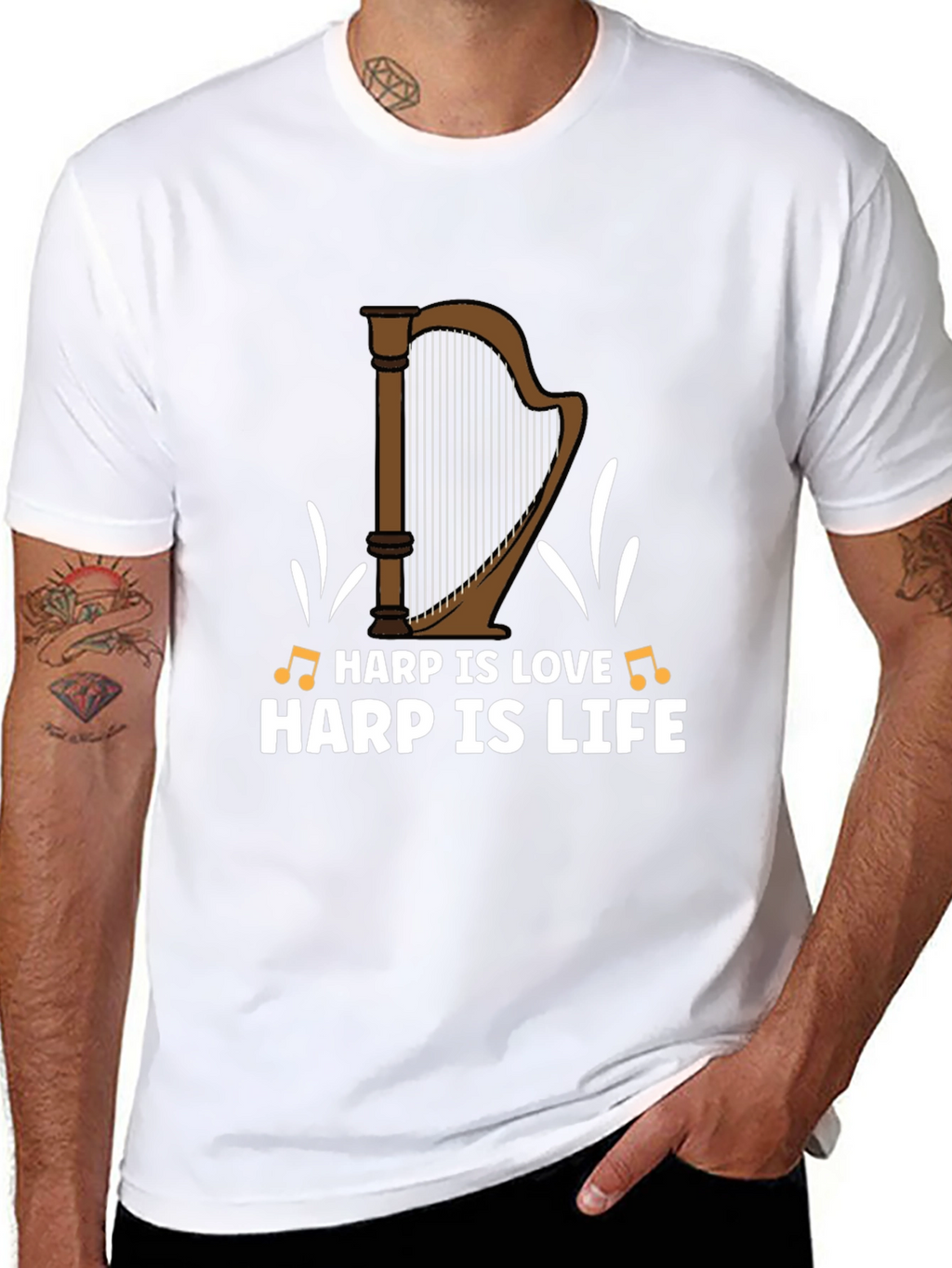 Harp Is Love Harp Is Life Graphic T-Shirt