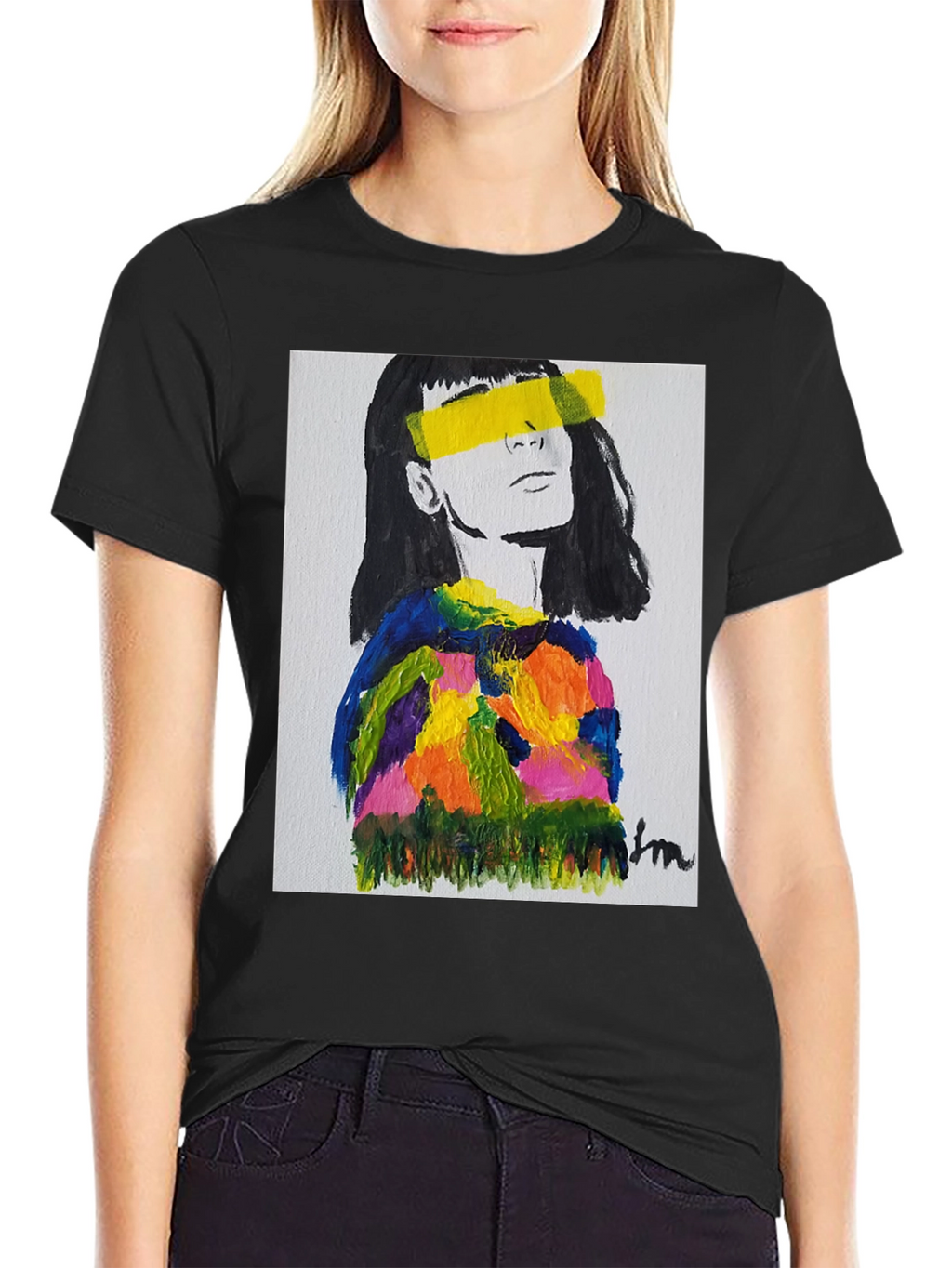 Abstract Portrait Graphic Tee - Stylish & Unique!
