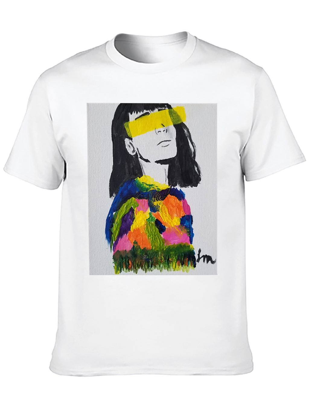 Abstract Portrait Graphic Tee - Stylish & Unique!
