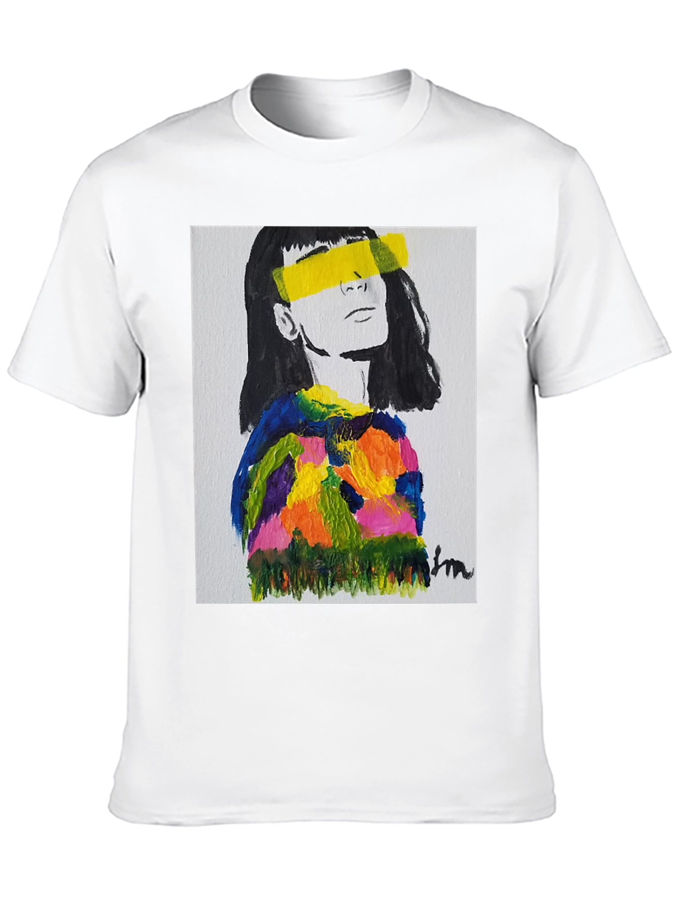 Abstract Portrait Graphic Tee - Stylish & Unique!