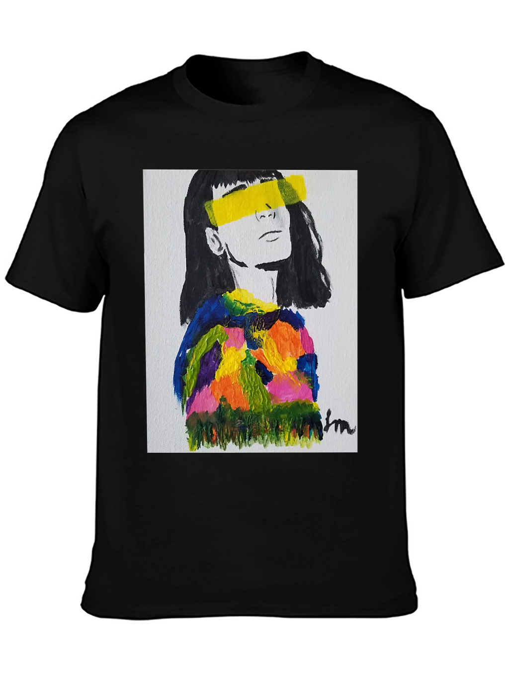 Abstract Portrait Graphic Tee - Stylish & Unique!