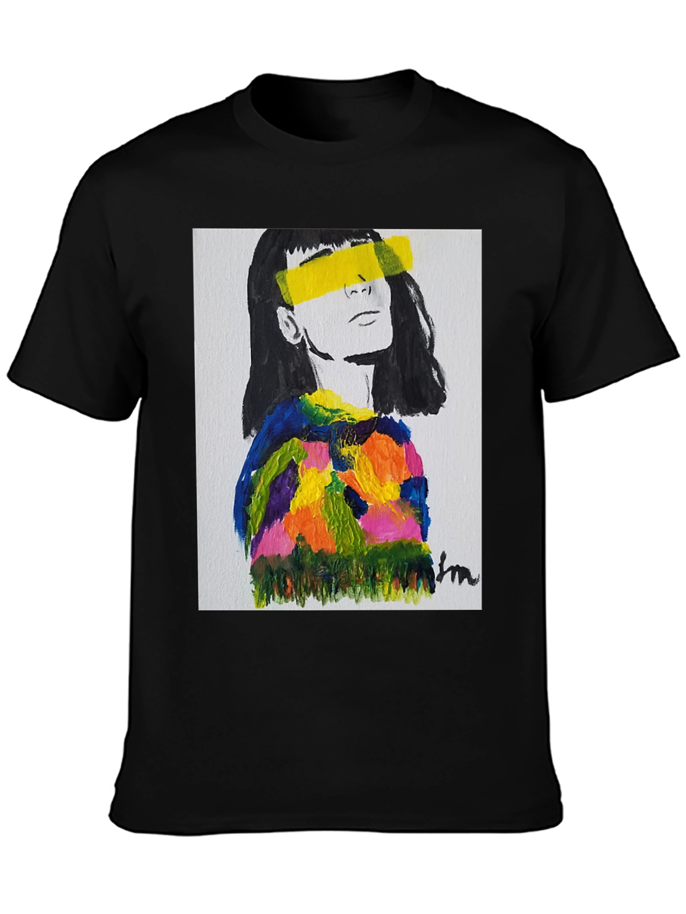 Abstract Portrait Graphic Tee - Stylish & Unique!