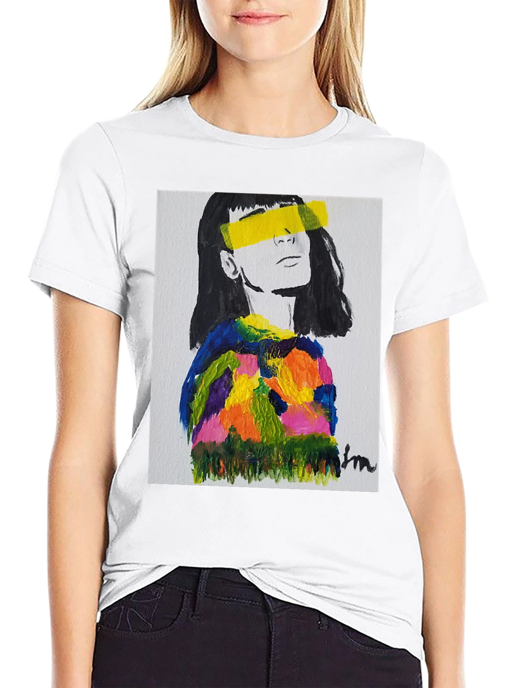 Abstract Portrait Graphic Tee - Stylish & Unique!