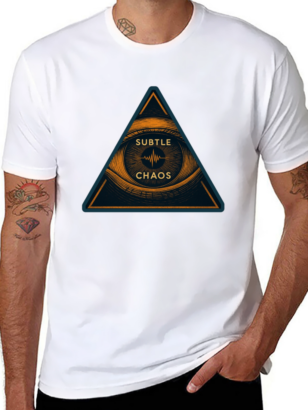 Subtle Chaos Graphic Print T-Shirt - Modern Design