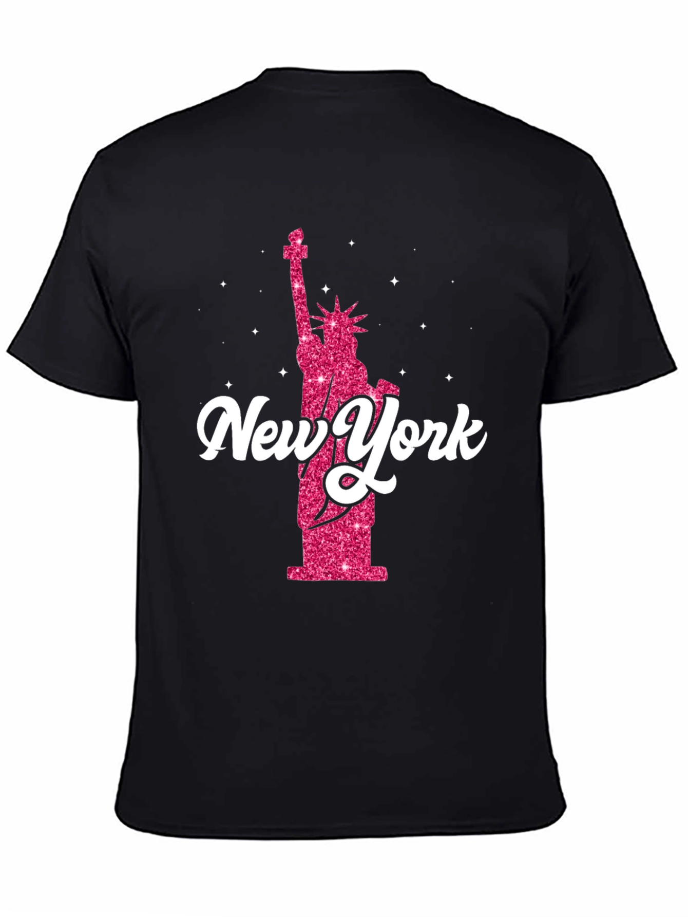 New York Statue of Liberty Glitter T-Shirt