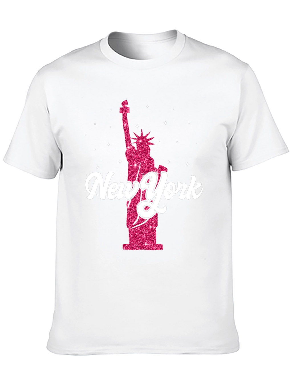 New York Statue of Liberty Glitter T-Shirt