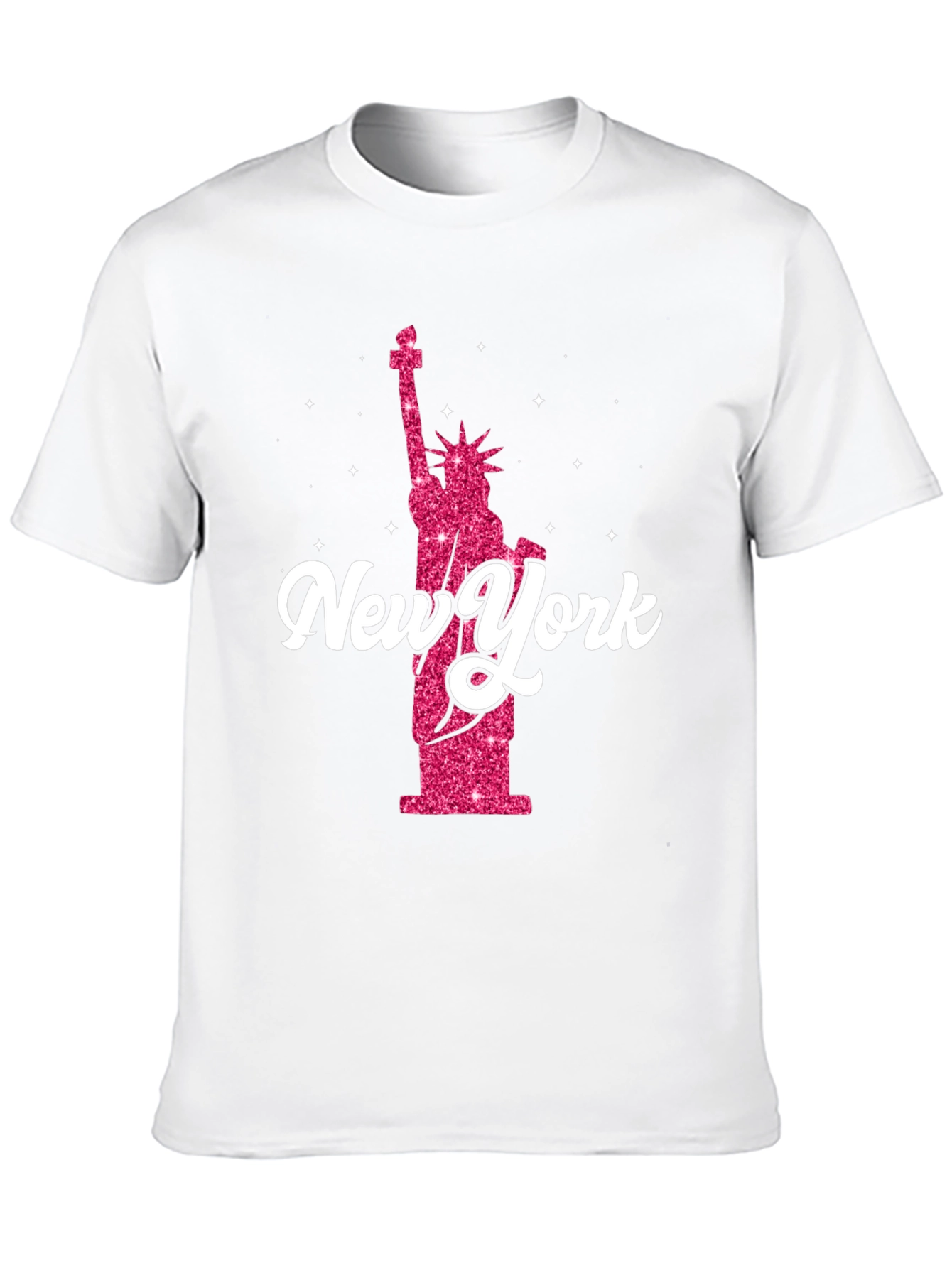 New York Statue of Liberty Glitter T-Shirt