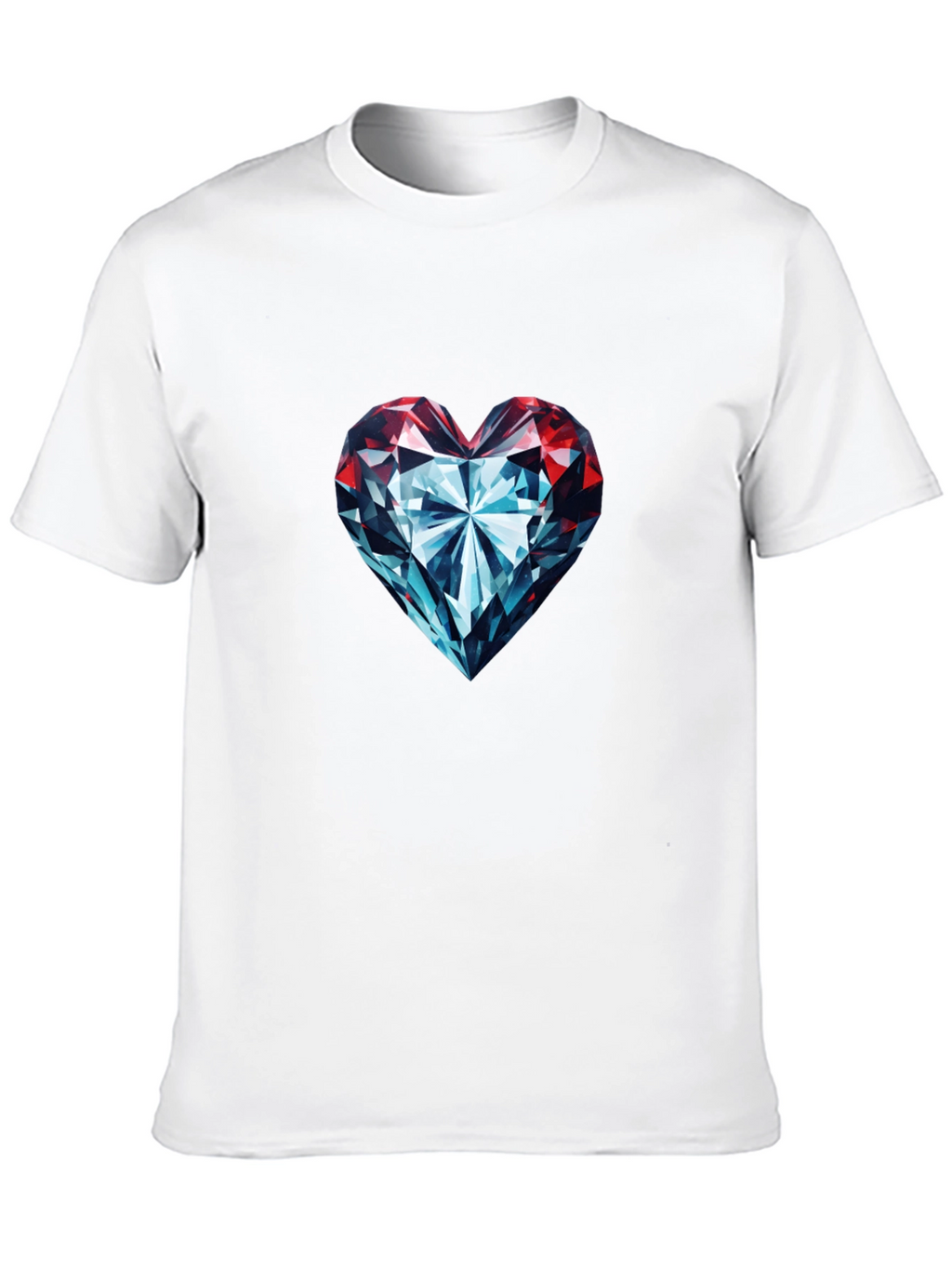 Diamond Heart Graphic Tee - Stylish Black T-Shirt