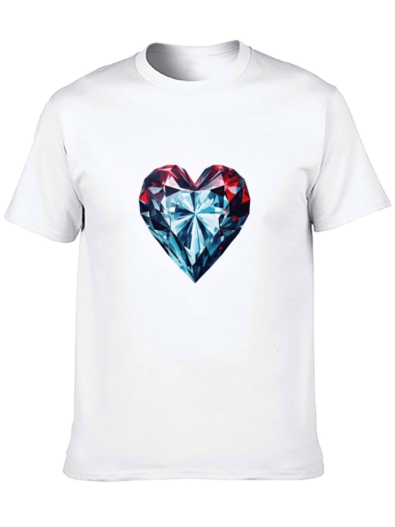 Diamond Heart Graphic Tee - Stylish Black T-Shirt