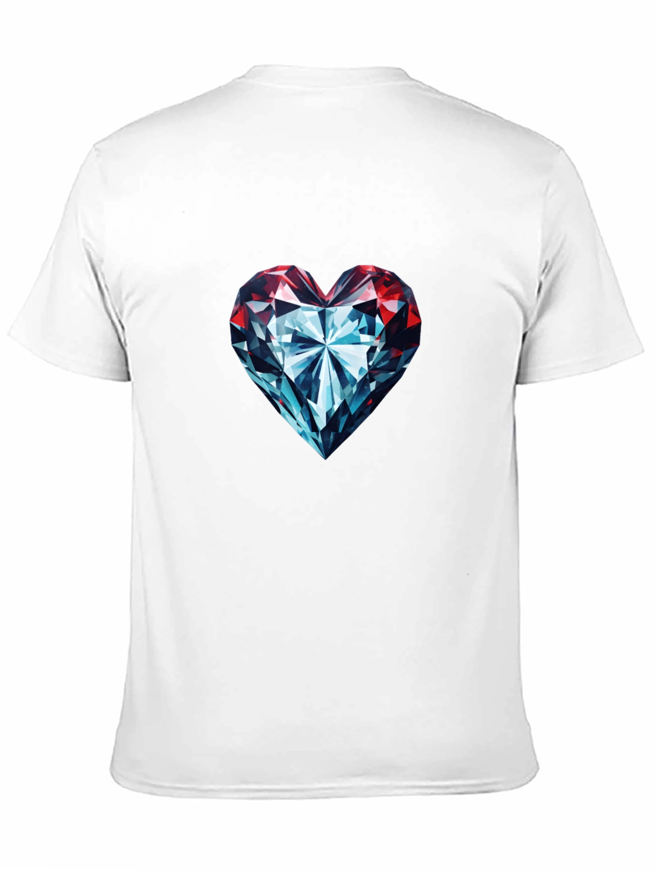 Diamond Heart Graphic Tee - Stylish Black T-Shirt