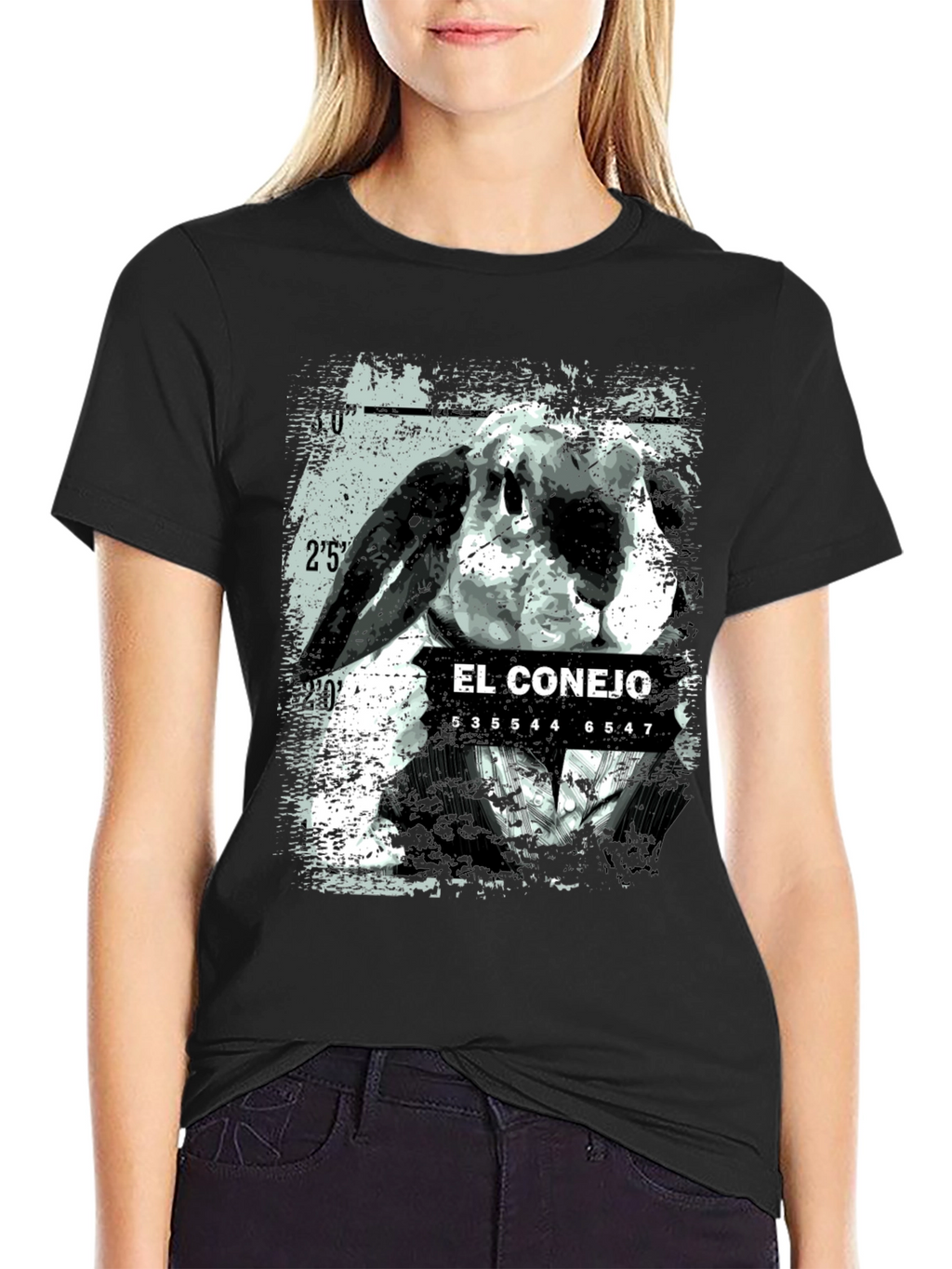 El Conejo Graphic T-Shirt - Black Cotton Tee