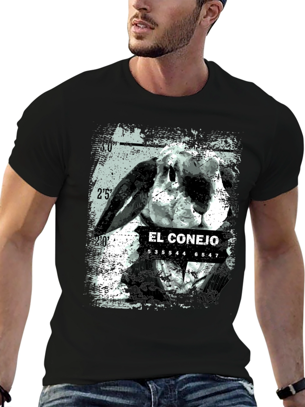 El Conejo Graphic T-Shirt - Black Cotton Tee