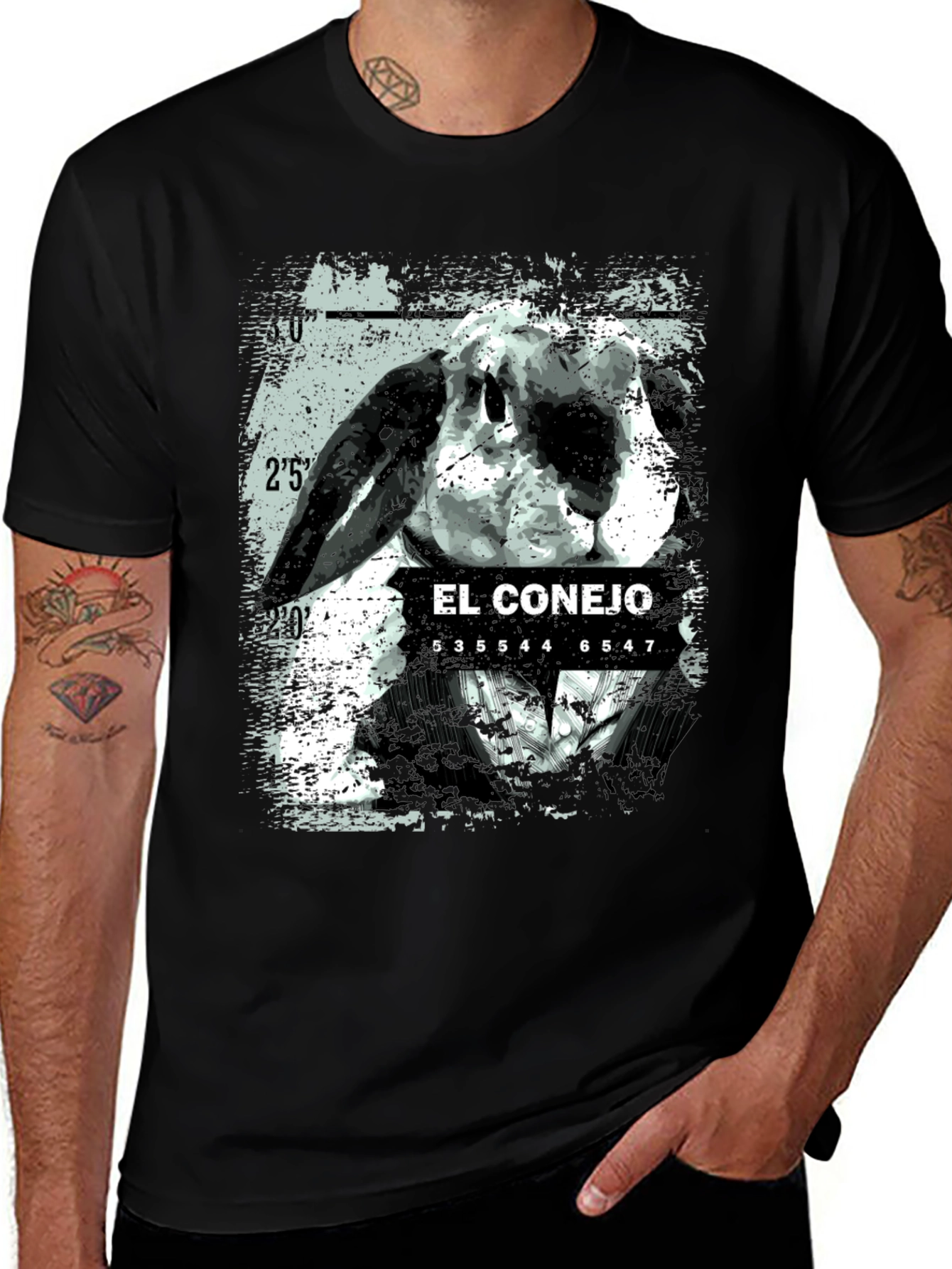 El Conejo Graphic T-Shirt - Black Cotton Tee