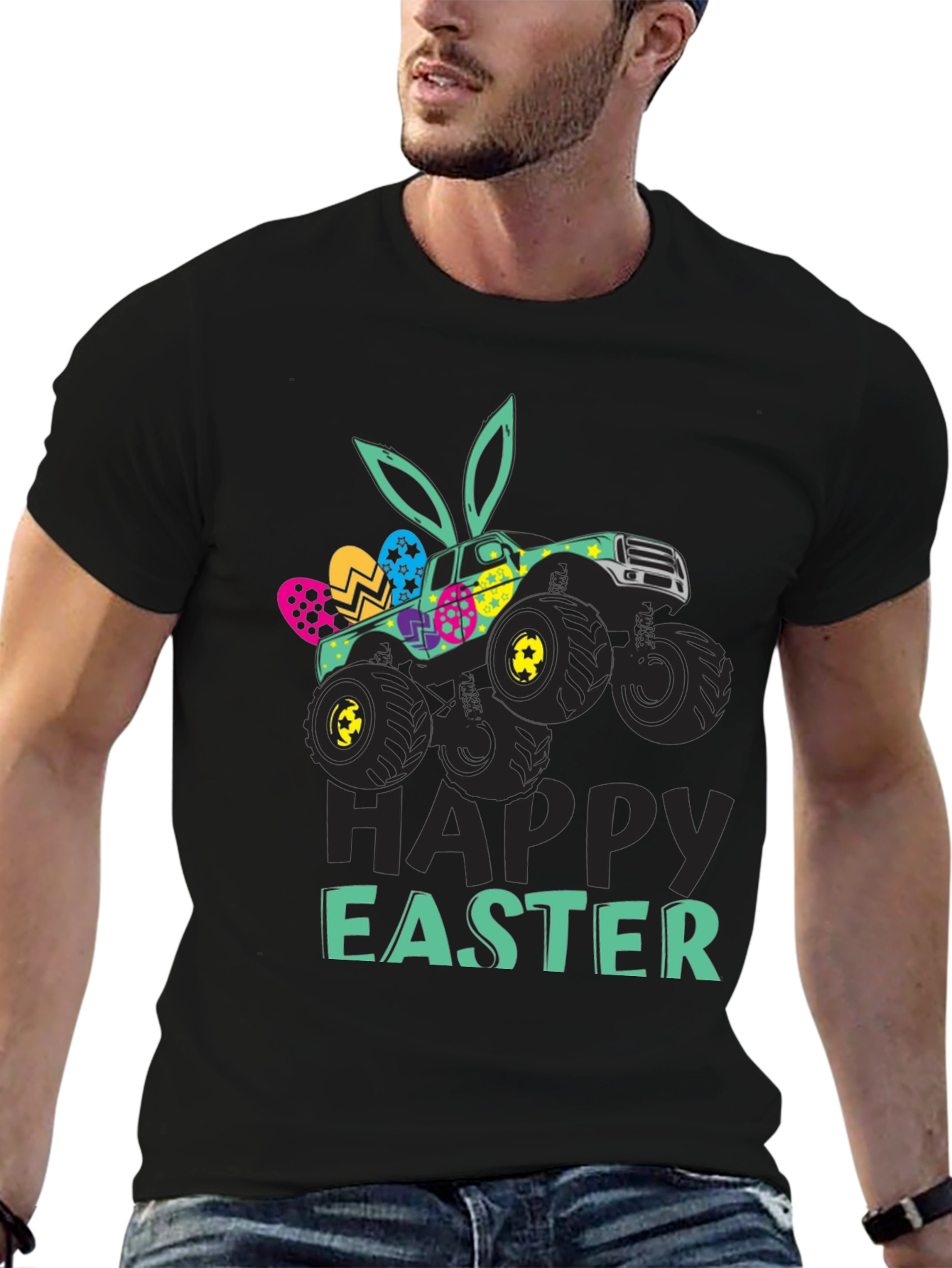 Easter Monster Truck Graphic T-Shirt